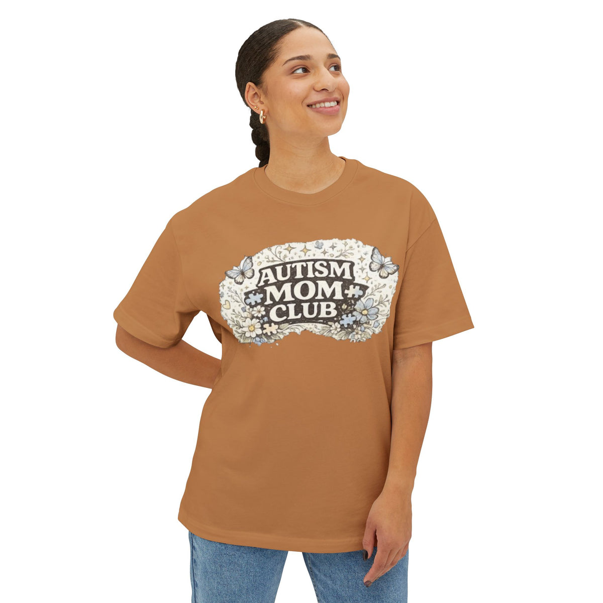 Autism Mom Club Tee — Floral Butterflies Support T-Shirt