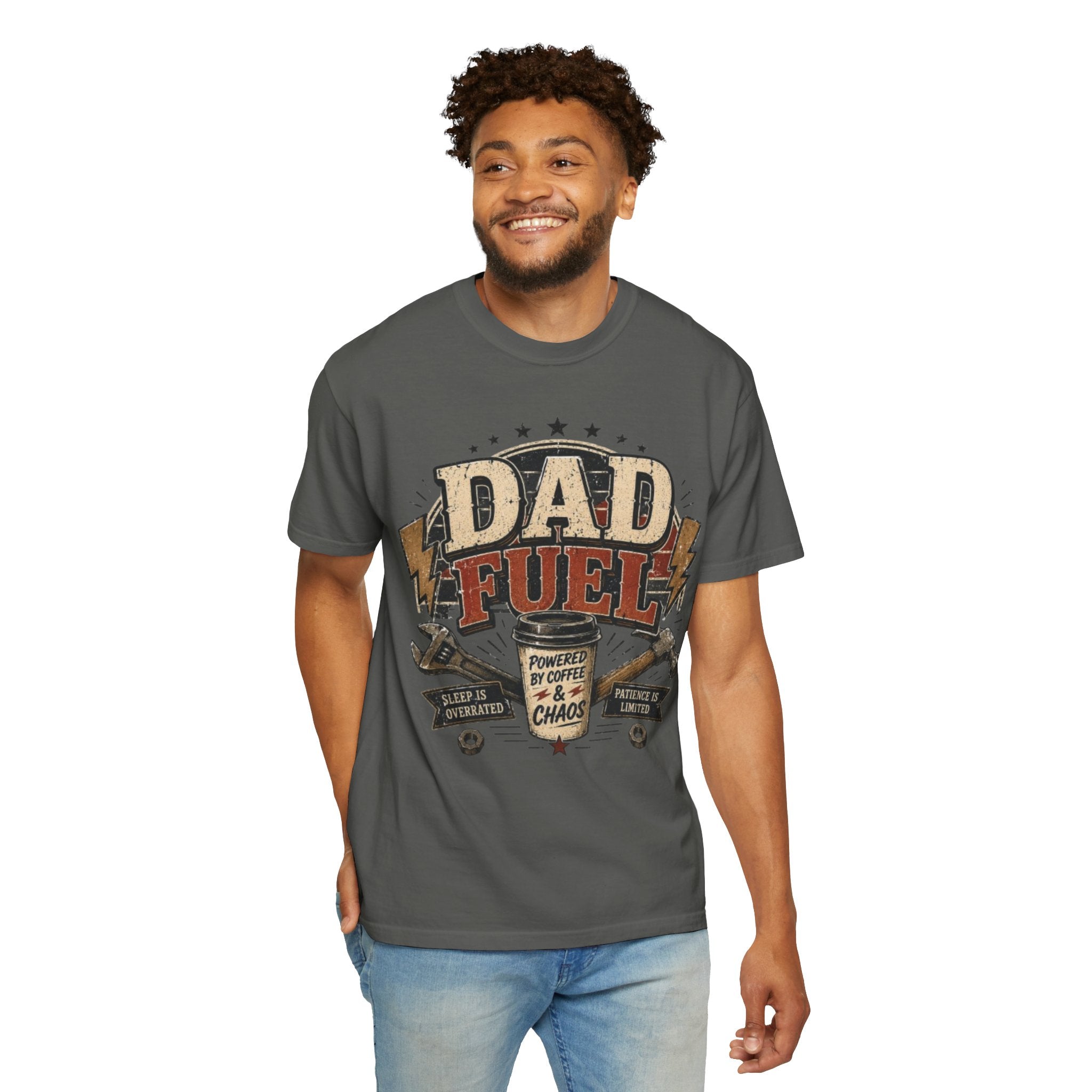 Dad Fuel T-Shirt — Funny Coffee & Chaos Father's Day Tee