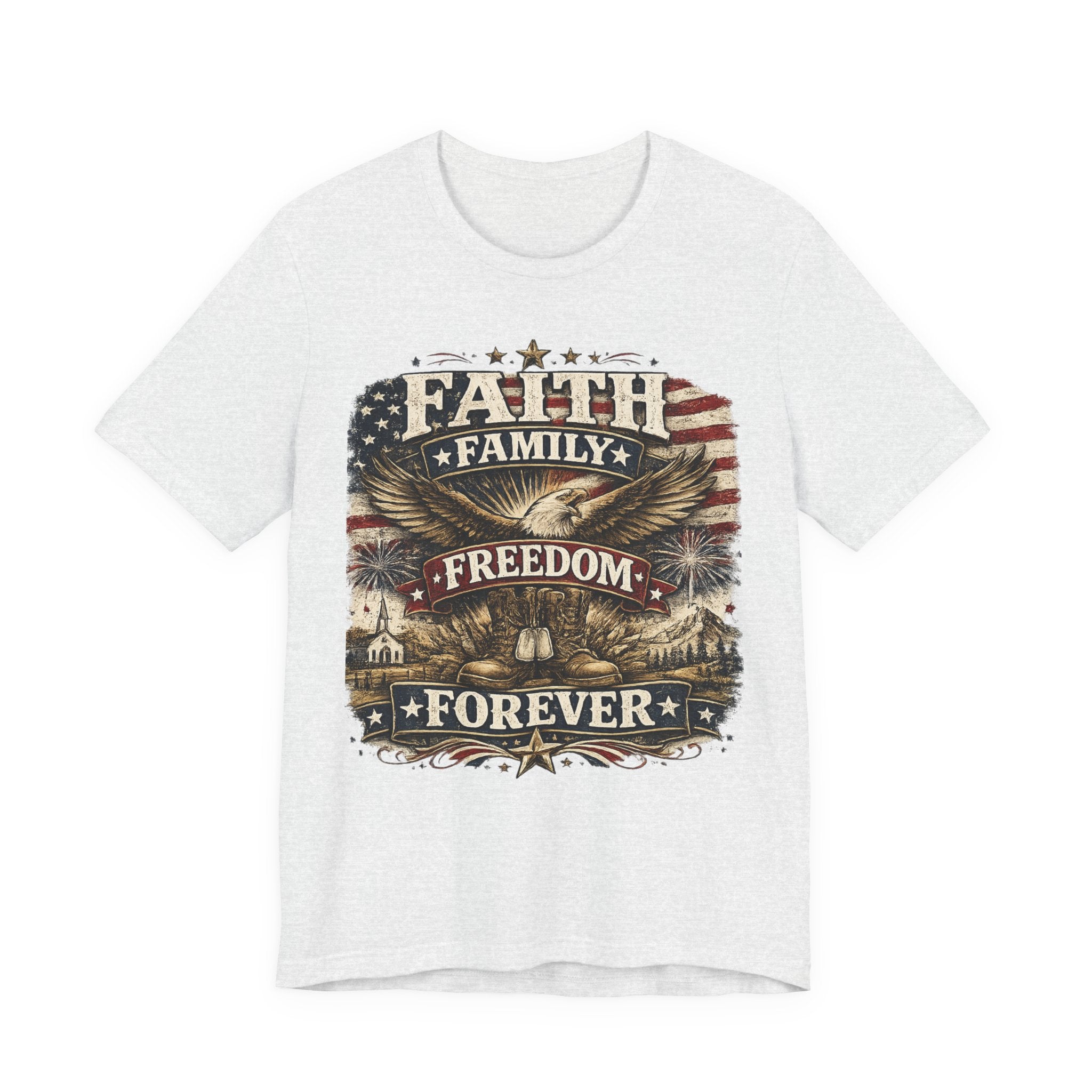 Faith • Family • Freedom Tee — Patriotic American Eagle Shirt