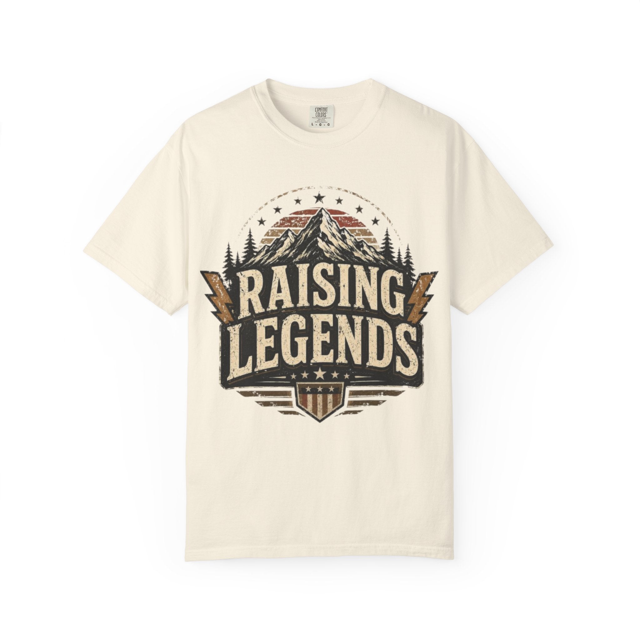 Raising Legends T-Shirt — Vintage Mountain Fatherhood Tee