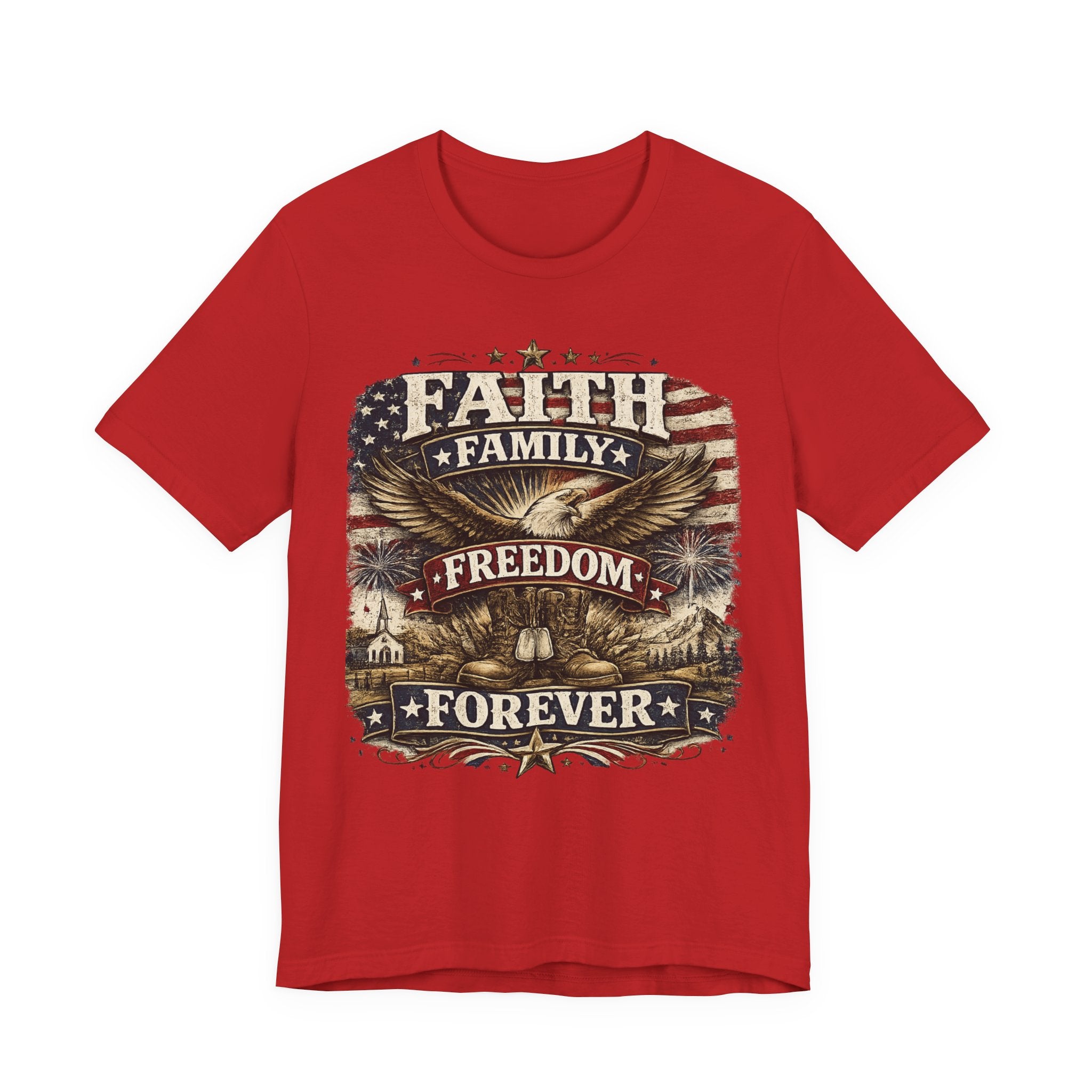 Faith • Family • Freedom Tee — Patriotic American Eagle Shirt