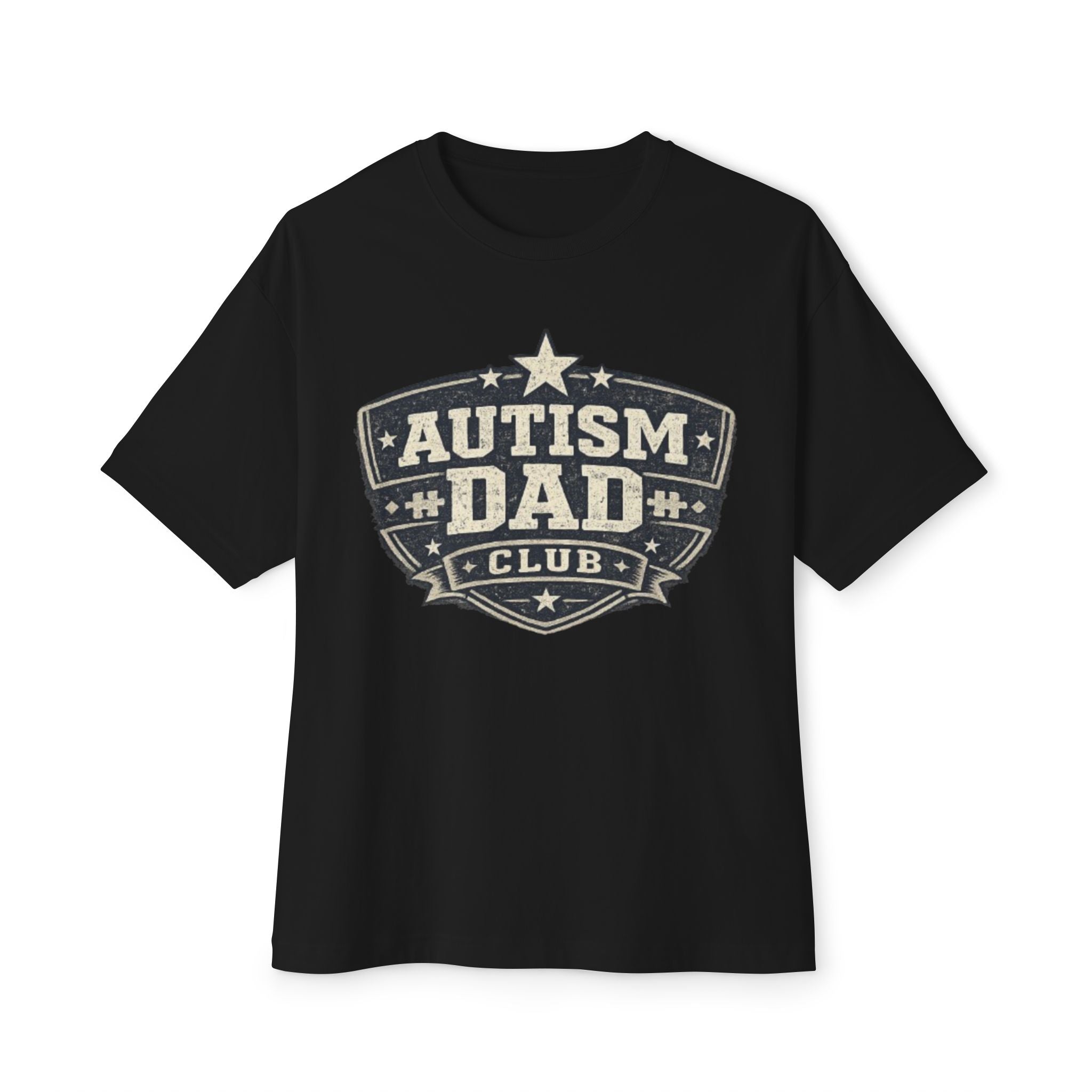 Autism Dad Club Tee — Oversized Boxy T-Shirt for Proud Fathers