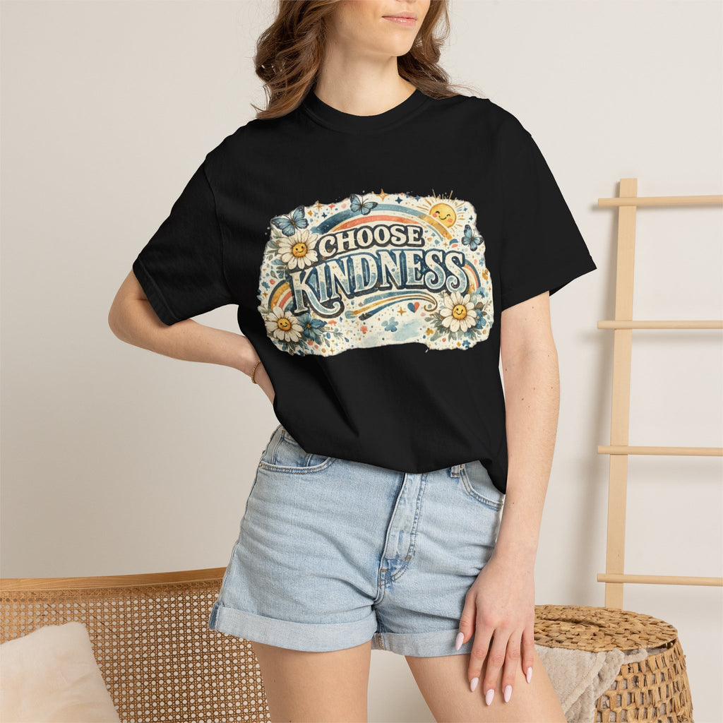 Choose Kindness Floral T-Shirt — Retro Positive Message Tee