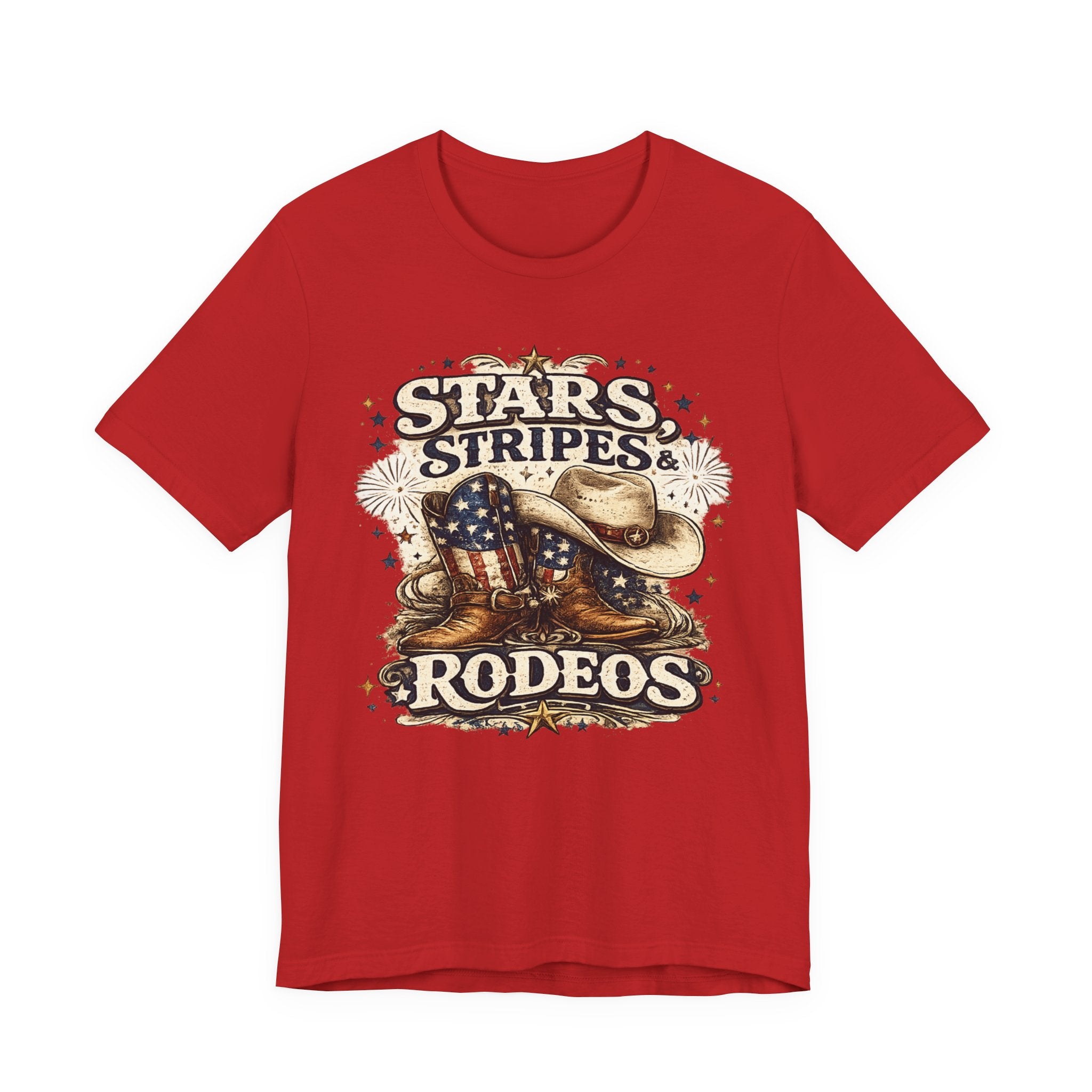 Stars, Stripes & Rodeos Graphic Tee — Patriotic Cowboy Western T‑Shirt