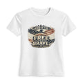 Land of the Free Because of the Brave Women's Fitted Tee