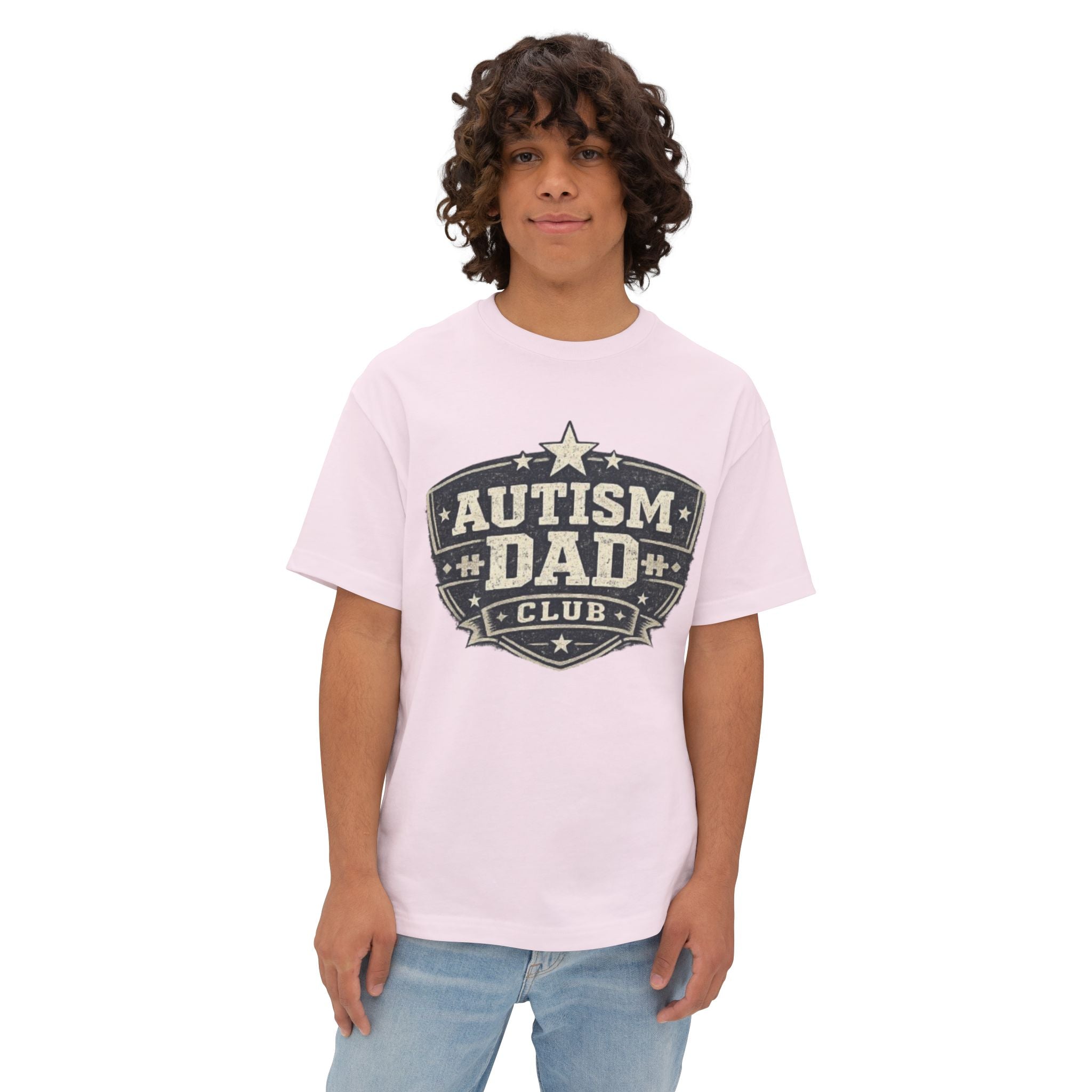Autism Dad Club Tee — Oversized Boxy T-Shirt for Proud Fathers
