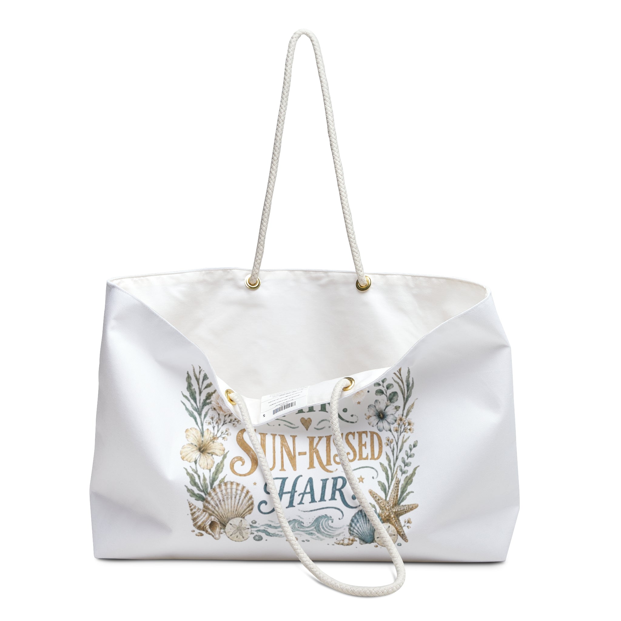 Weekender Bag — "Salty Air, Sun‑Kissed Hair" Beach Tote