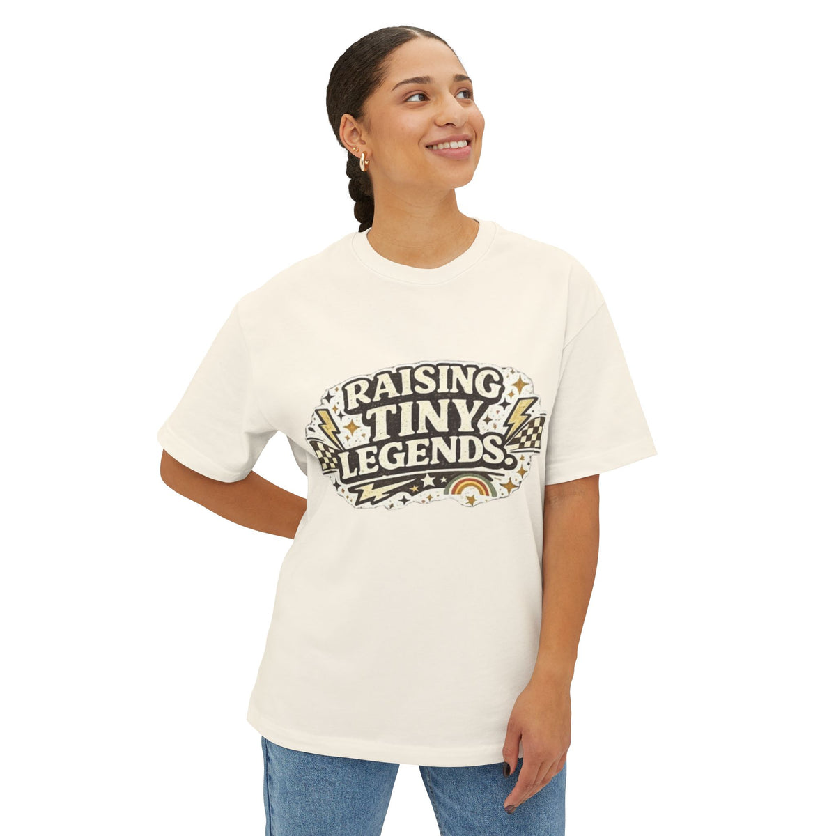 Raising Tiny Legends Tee — Retro Kids Parent Graphic T-Shirt