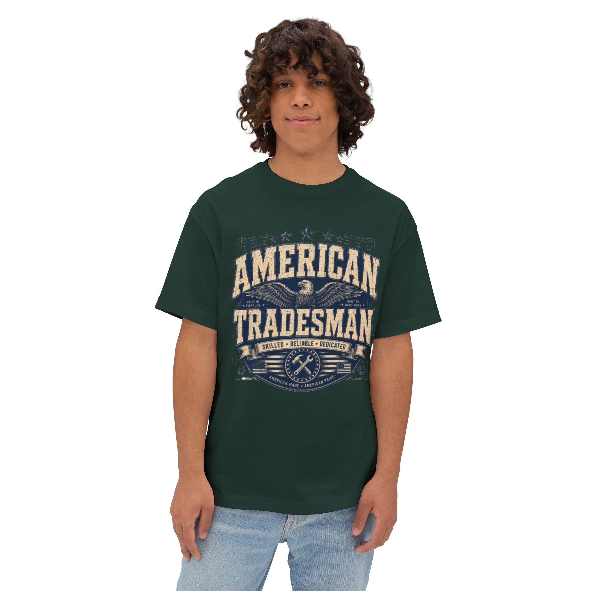 American Tradesman T-Shirt — Vintage Patriotic Skilled Trades Tee