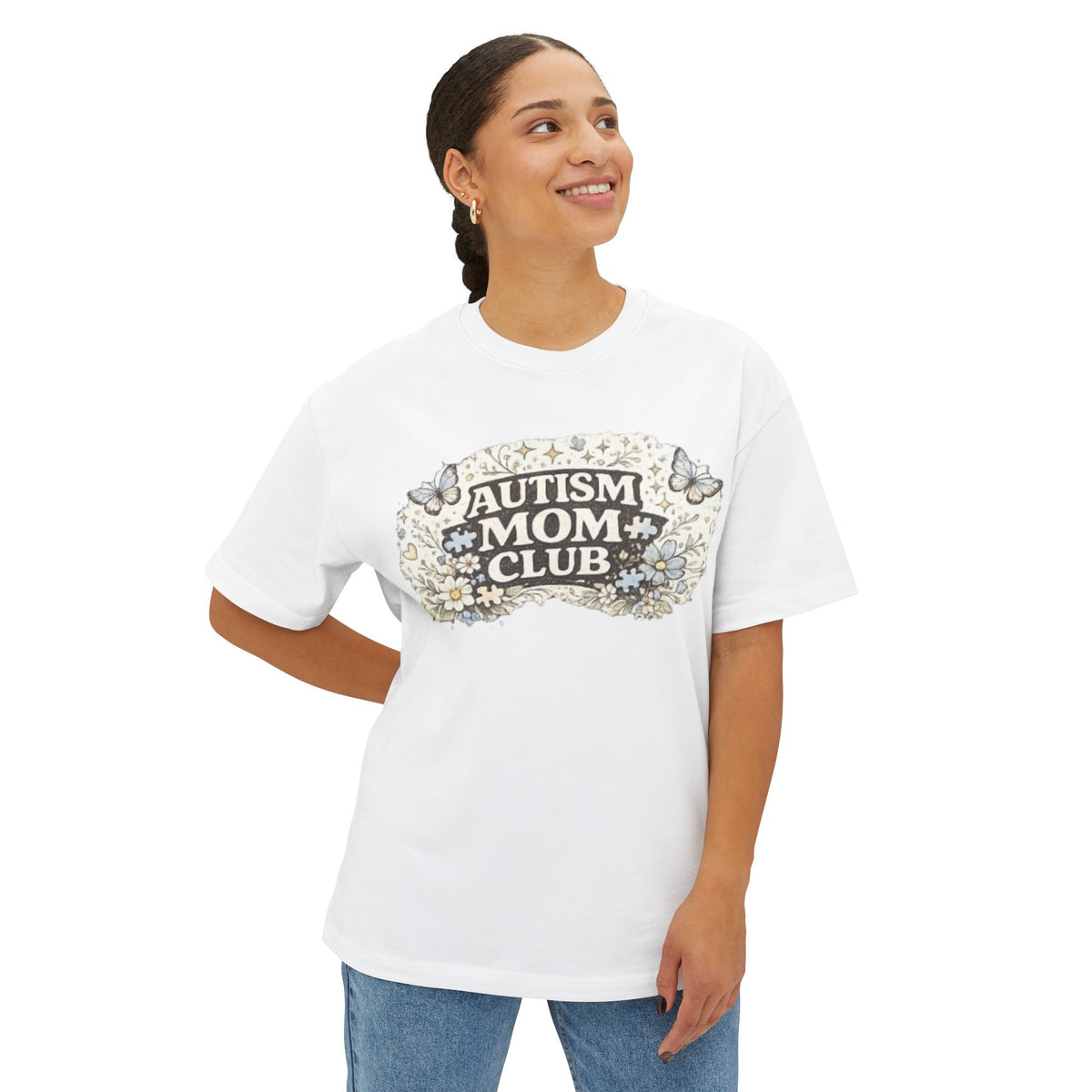 Autism Mom Club Tee — Floral Butterflies Support T-Shirt