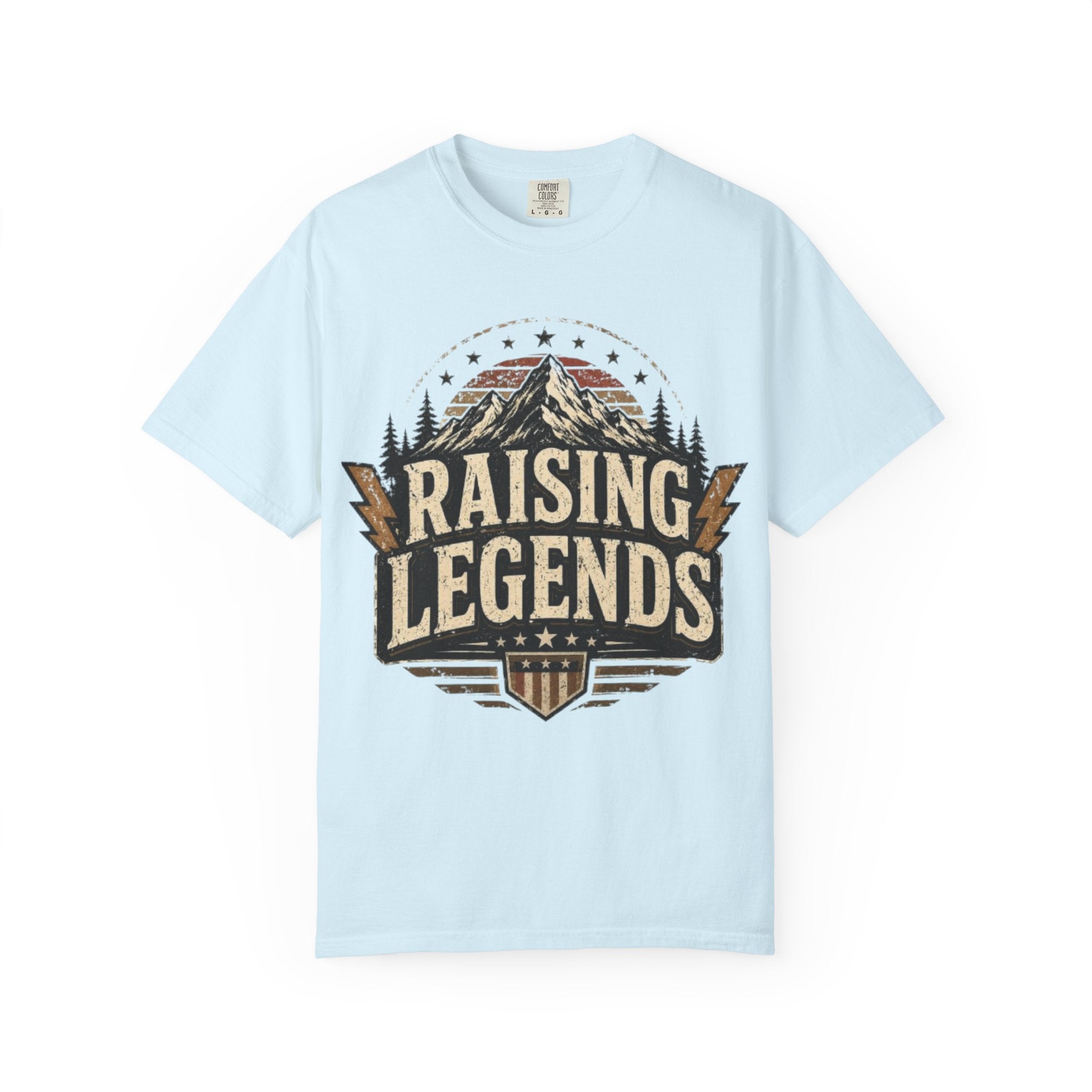 Raising Legends T-Shirt — Vintage Mountain Fatherhood Tee