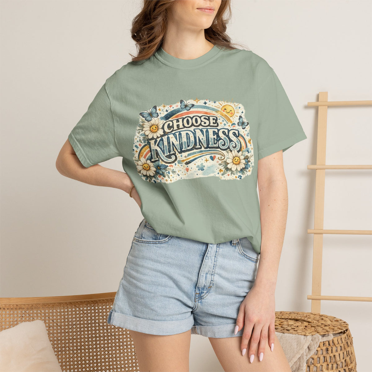 Choose Kindness Floral T-Shirt — Retro Positive Message Tee
