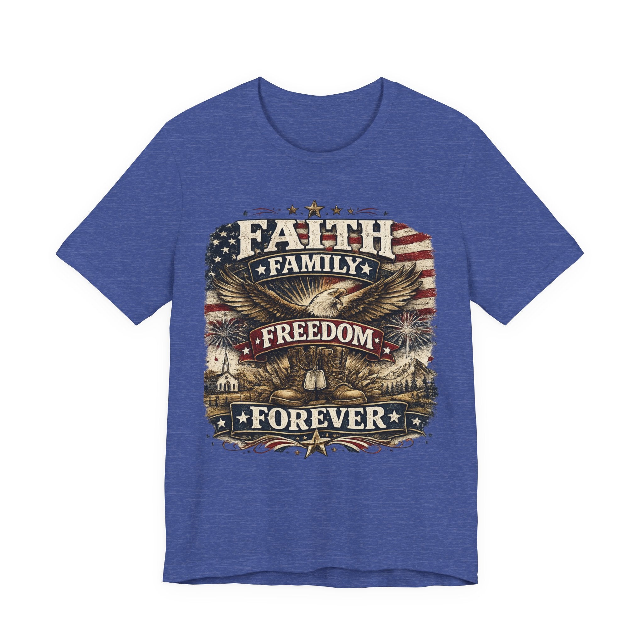 Faith • Family • Freedom Tee — Patriotic American Eagle Shirt