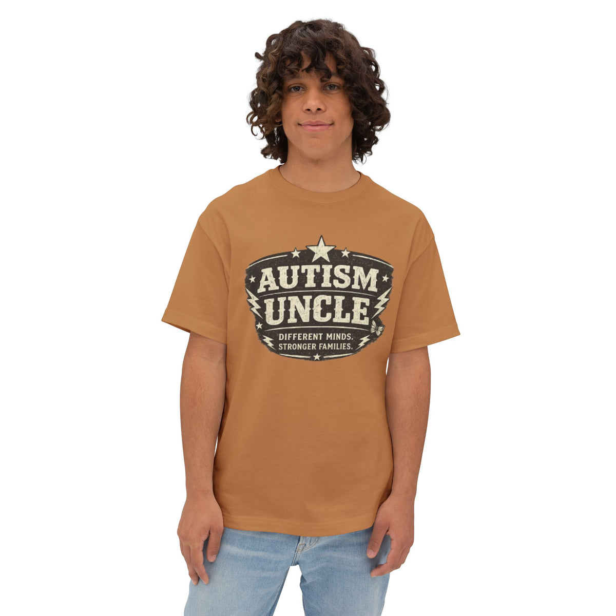Autism Uncle T-Shirt — Vintage Support Tee (‘Different Minds, Stronger Families’)