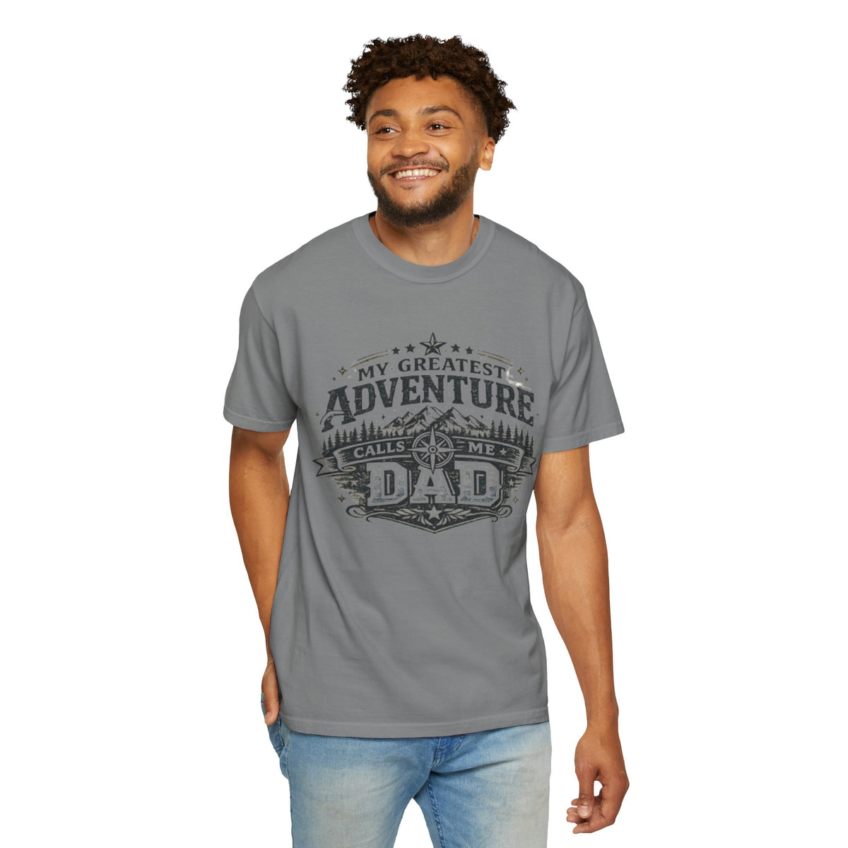 Dad Adventure T-Shirt — “My Greatest Adventure Calls Me Dad” Graphic Tee