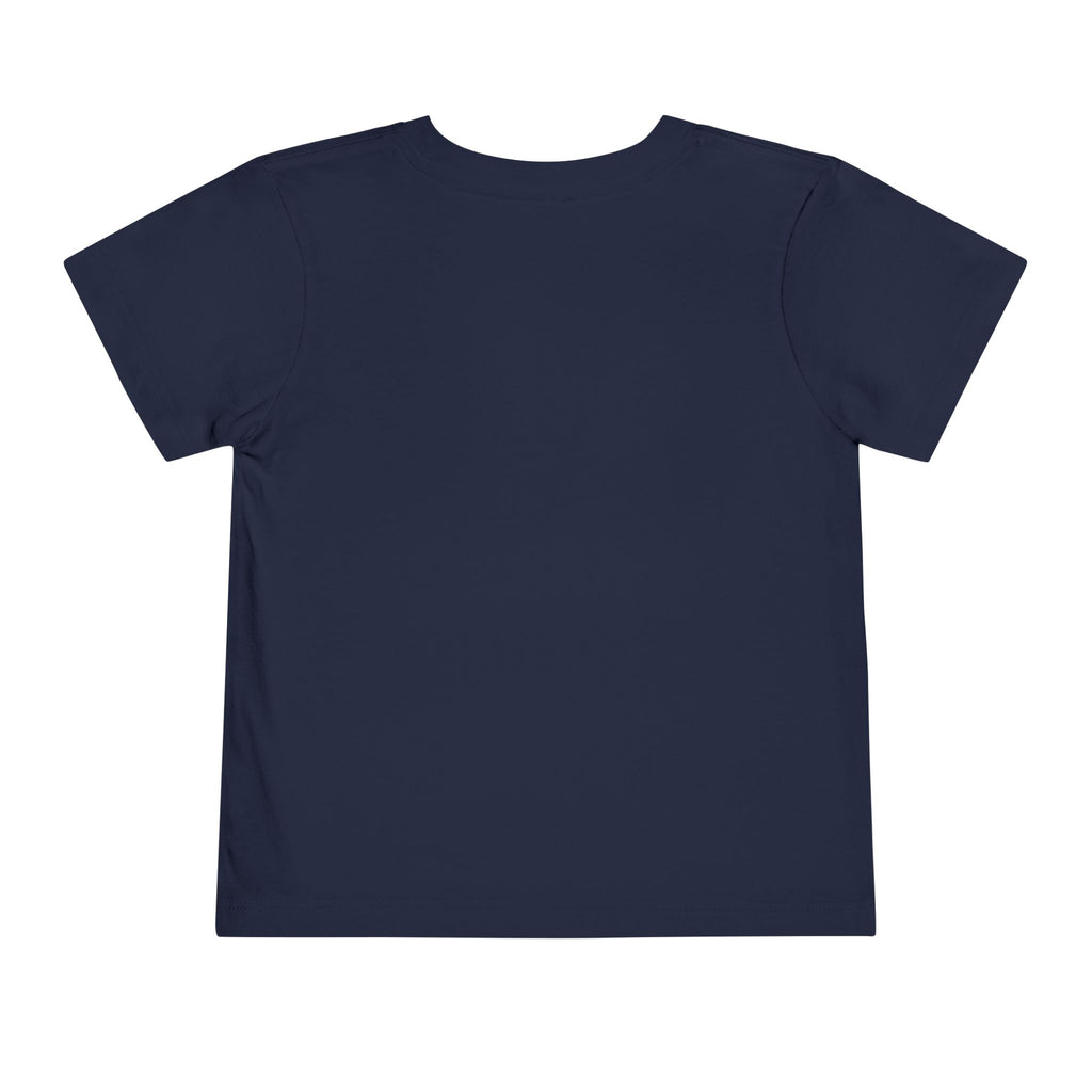 Toddler Tee — "Raised Free" Eagle American Flag Graphic