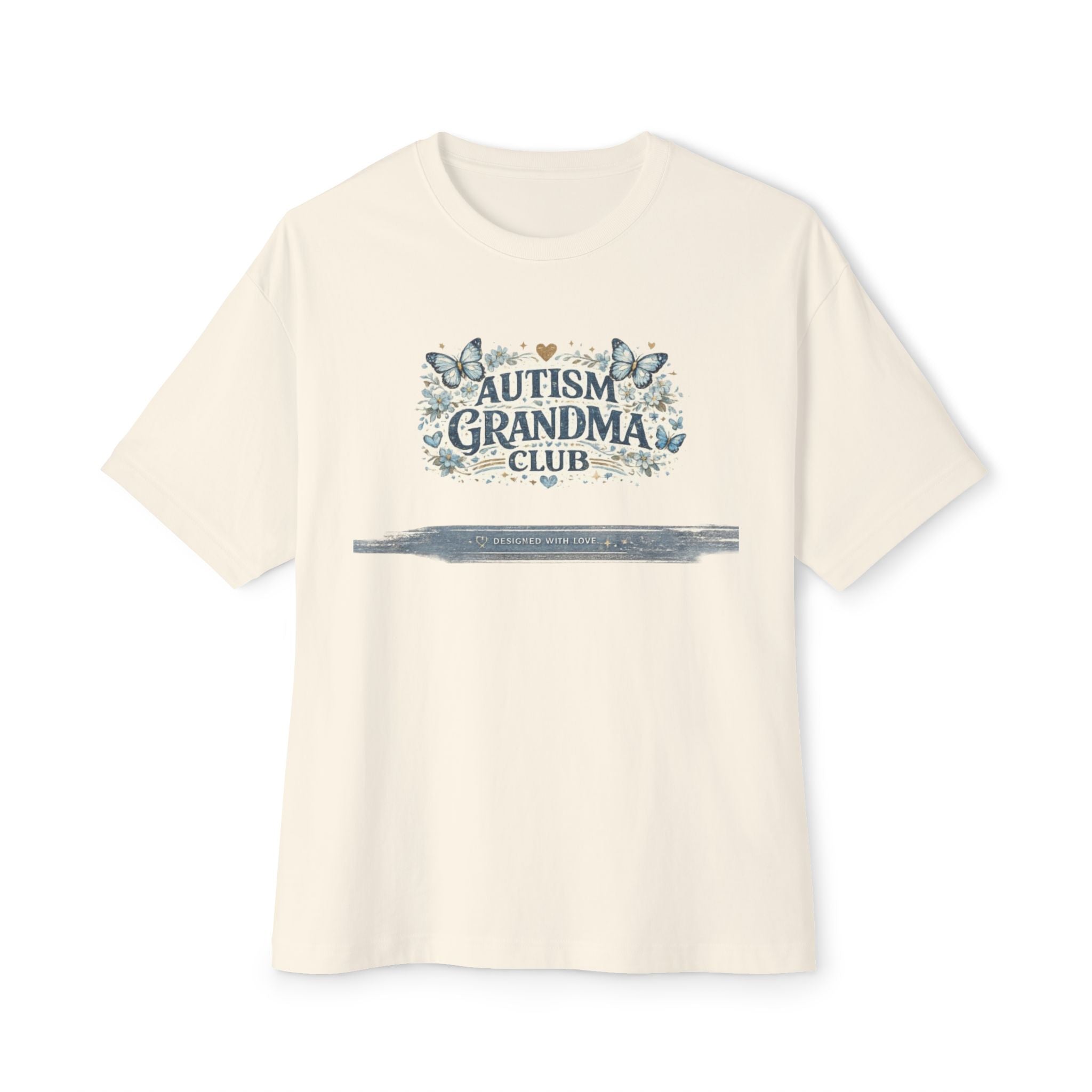 Autism Grandma Club Tee — Floral Butterfly Grandma Shirt