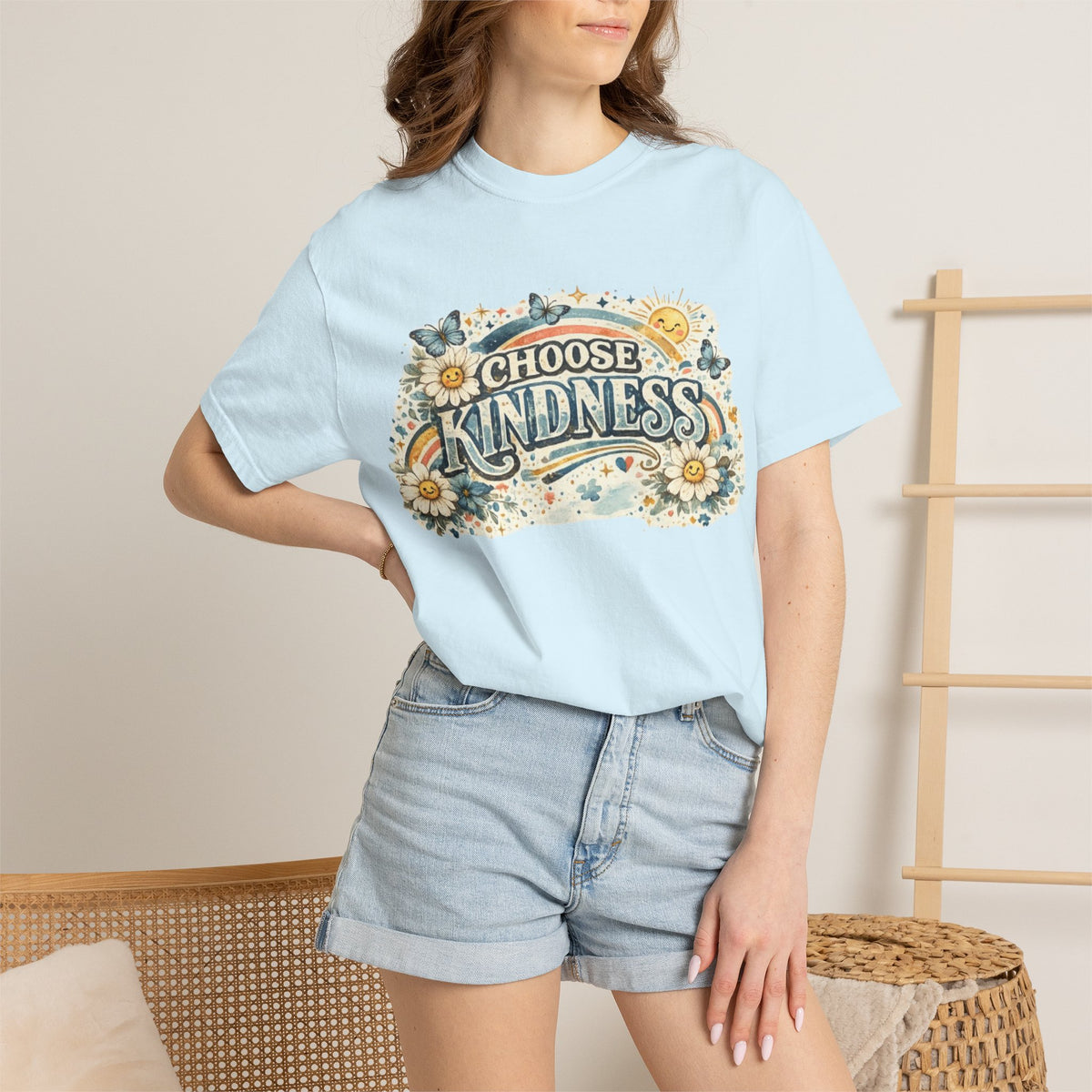 Choose Kindness Floral T-Shirt — Retro Positive Message Tee