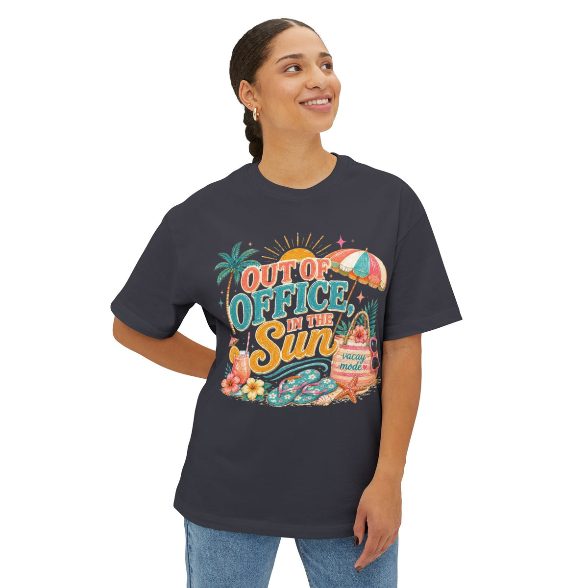 Out of Office in the Sun T‑Shirt — Beach Vacation Graphic Tee