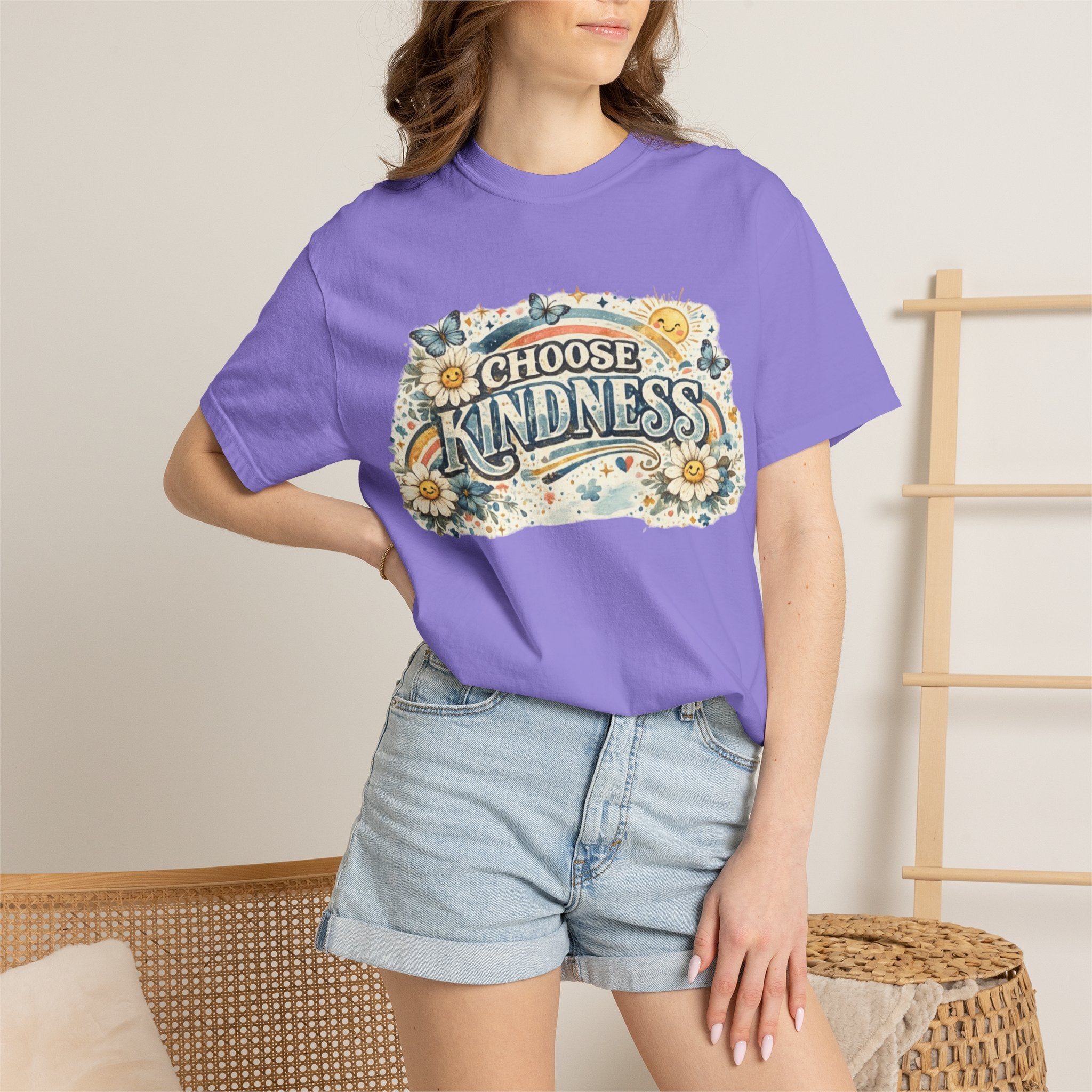 Choose Kindness Floral T-Shirt — Retro Positive Message Tee