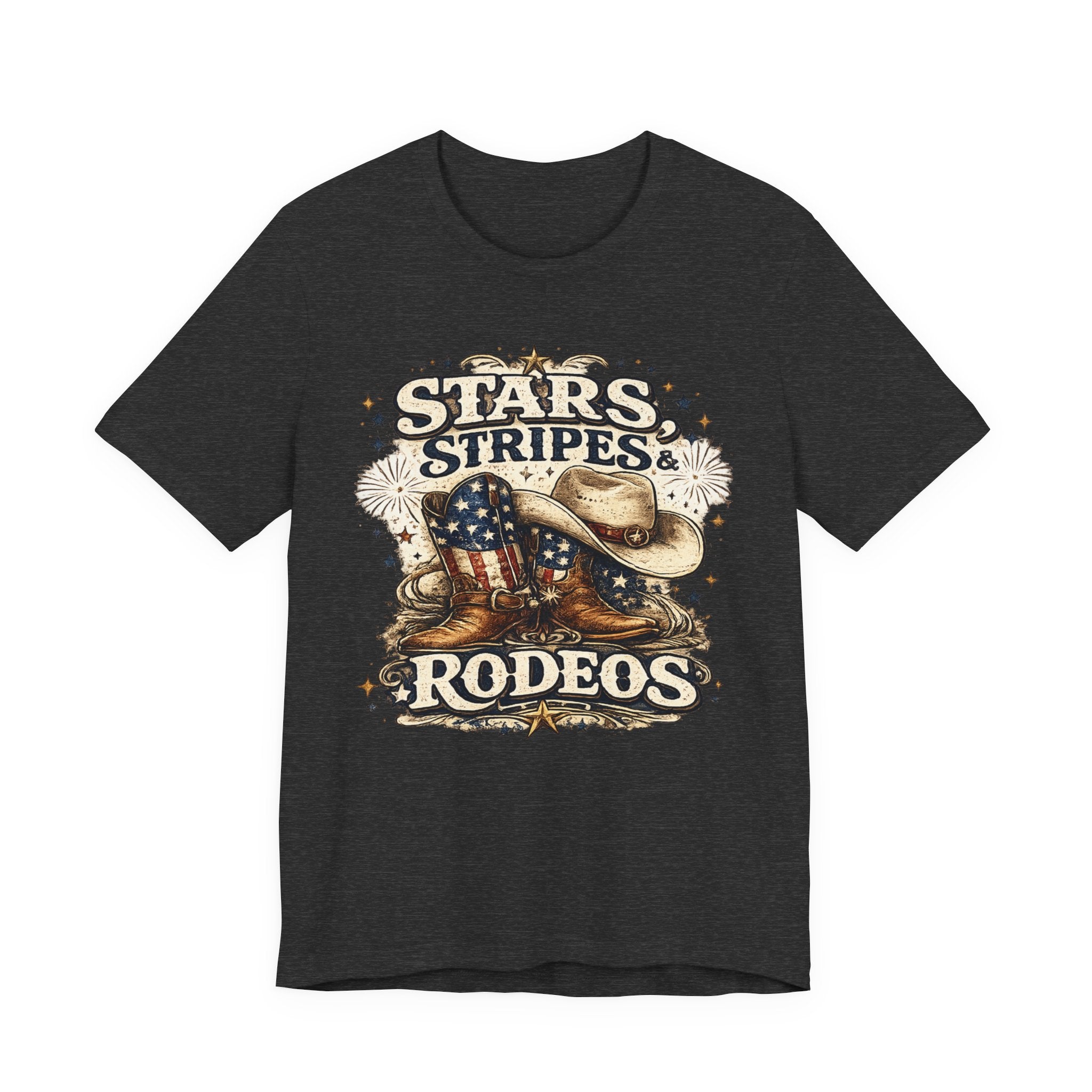 Stars, Stripes & Rodeos Graphic Tee — Patriotic Cowboy Western T‑Shirt