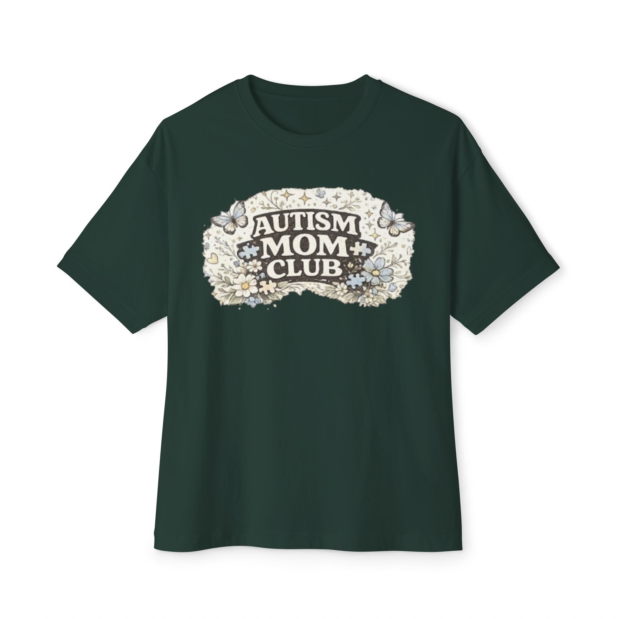 Autism Mom Club Tee — Floral Butterflies Support T-Shirt