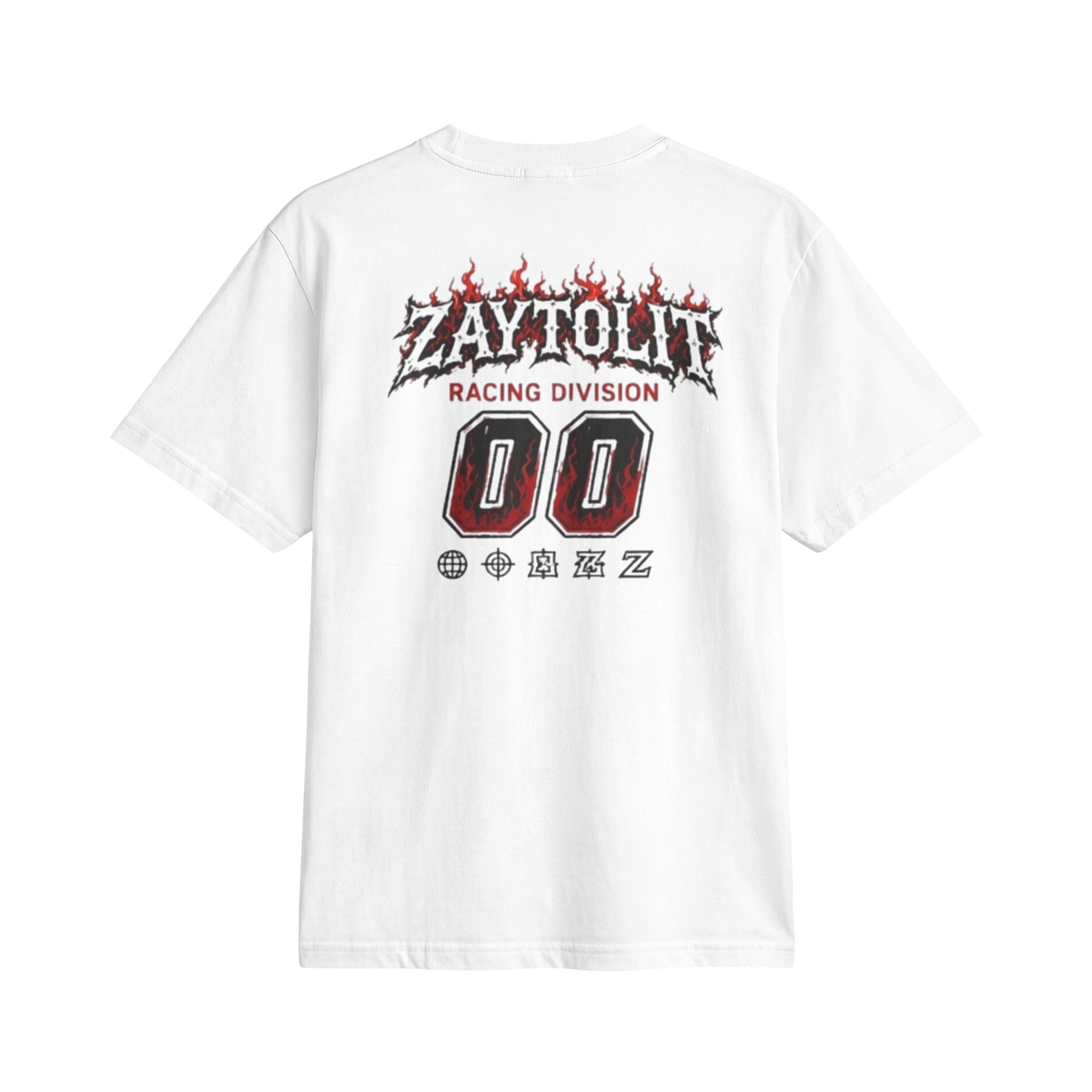 Racing Flames 'Zaytolit' Numbered Tee — Motorsport Graphic T-Shirt