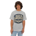 Made in America Vintage Graphic Tee — "Built to Last" Patriotic T-Shirt