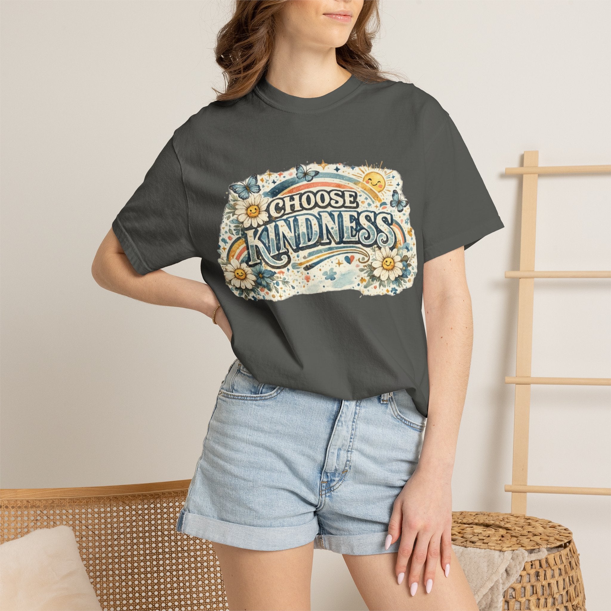 Choose Kindness Floral T-Shirt — Retro Positive Message Tee