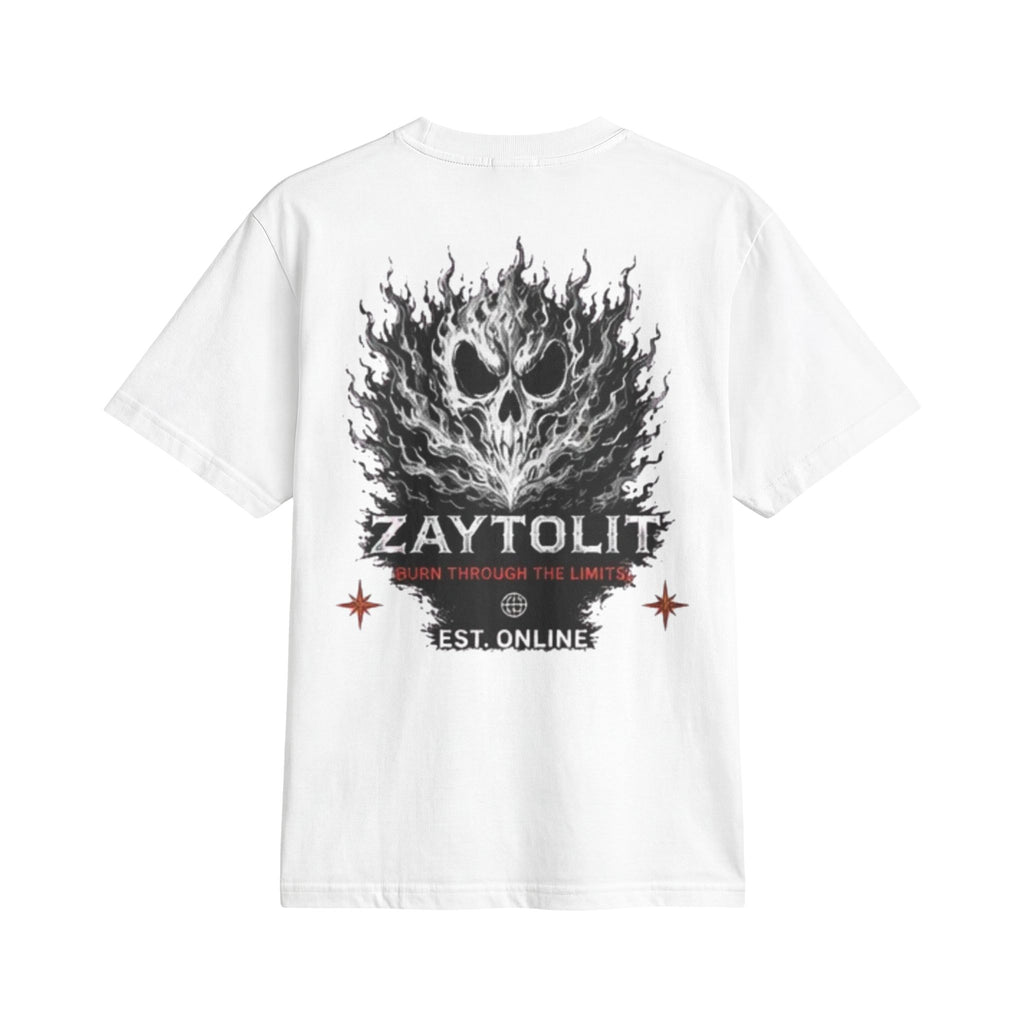 Flaming Skull 'Zaytolit' Graphic T-Shirt