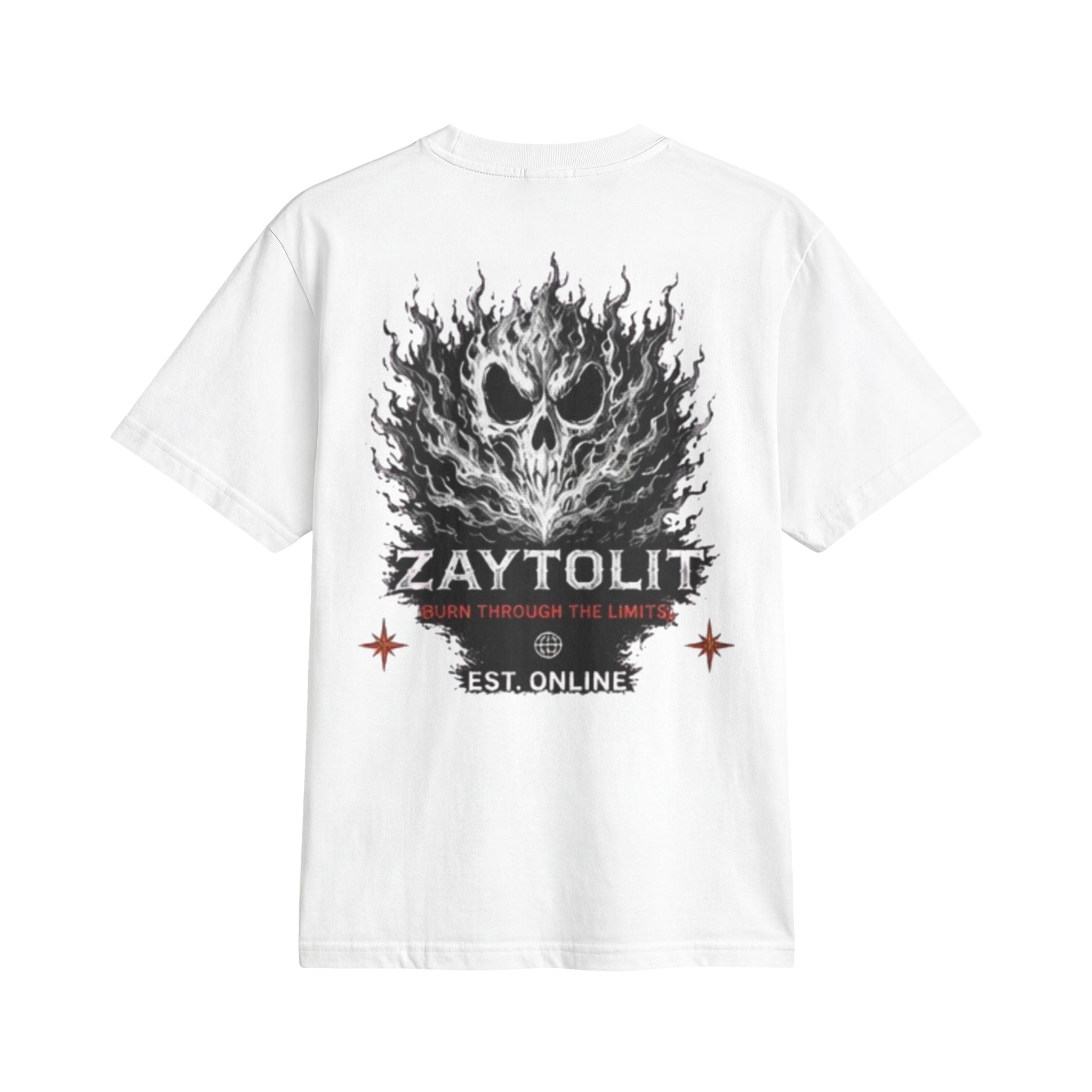 Flaming Skull 'Zaytolit' Graphic T-Shirt