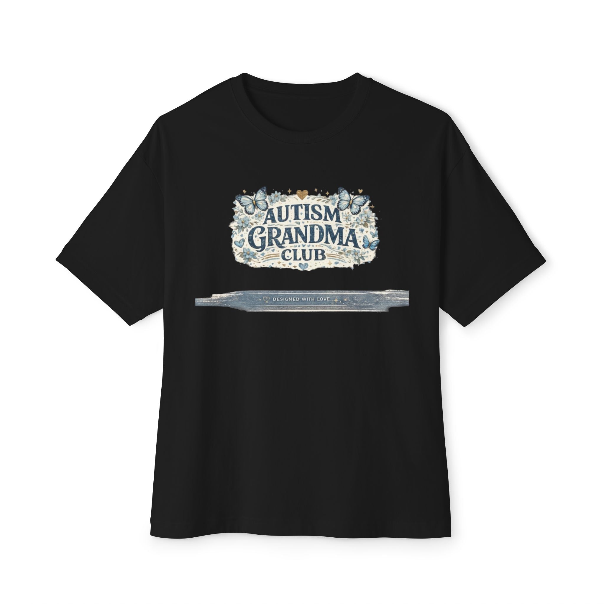 Autism Grandma Club Tee — Floral Butterfly Grandma Shirt