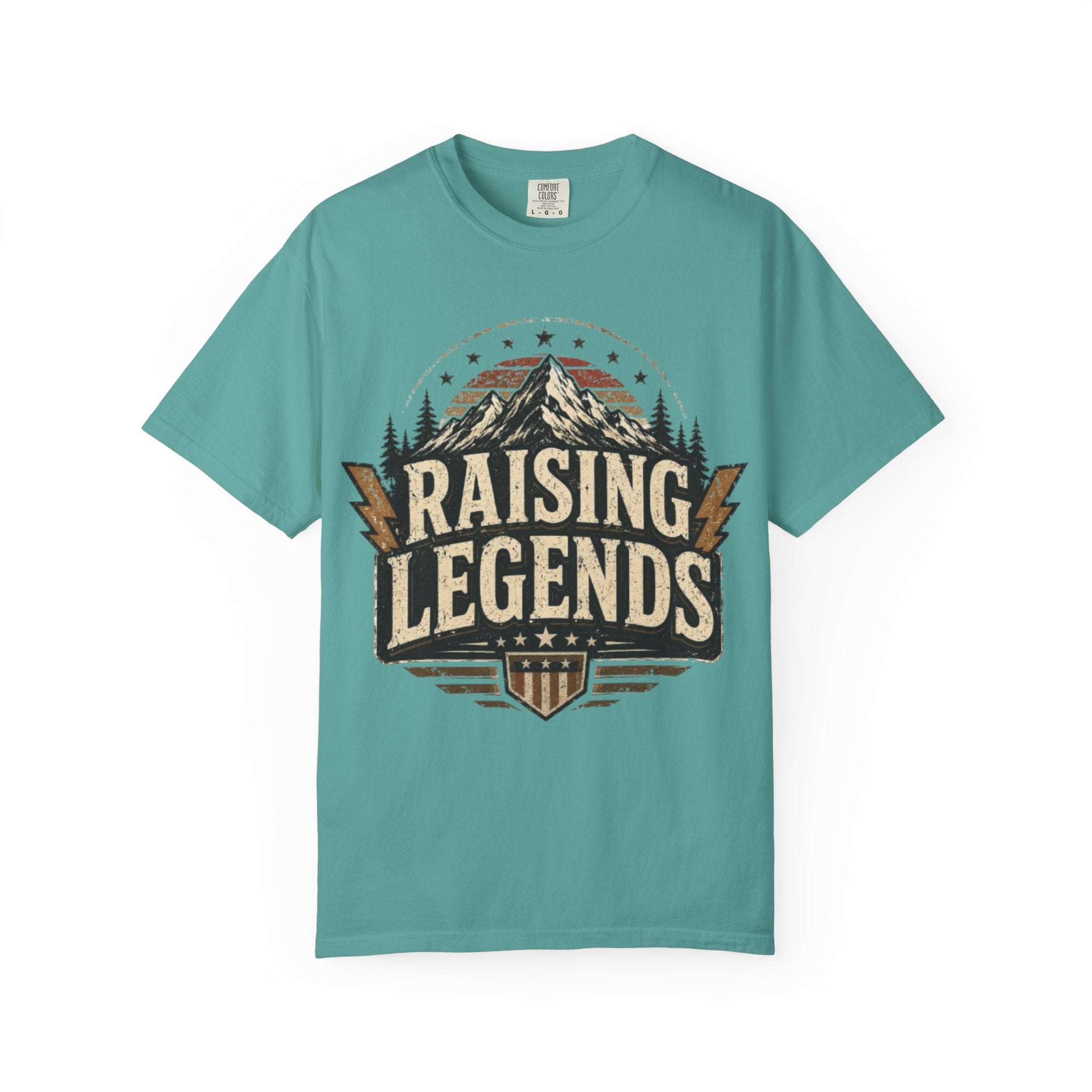 Raising Legends T-Shirt — Vintage Mountain Fatherhood Tee