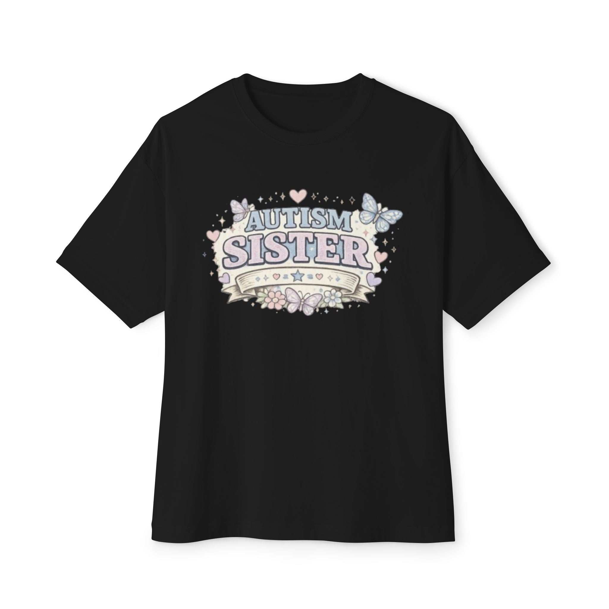 Autism Sister Tee — Pastel Butterfly Support Shirt