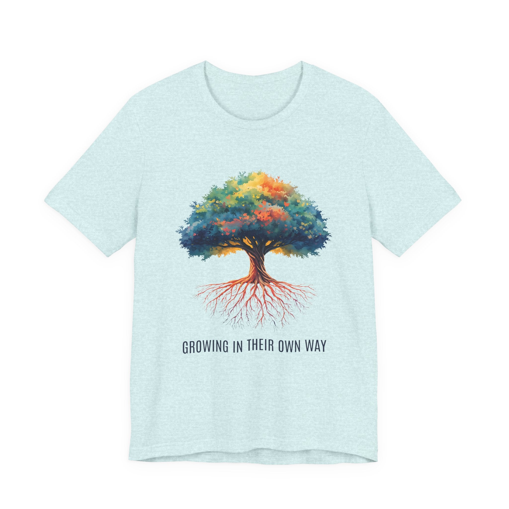 Growing In Their Own Way Tree T-Shirt — Inspirational Nature Tee