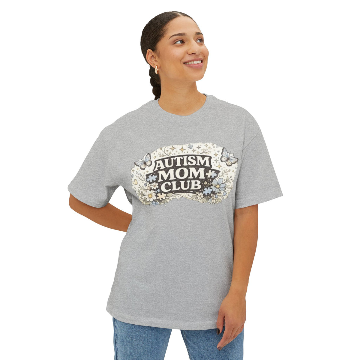 Autism Mom Club Tee — Floral Butterflies Support T-Shirt