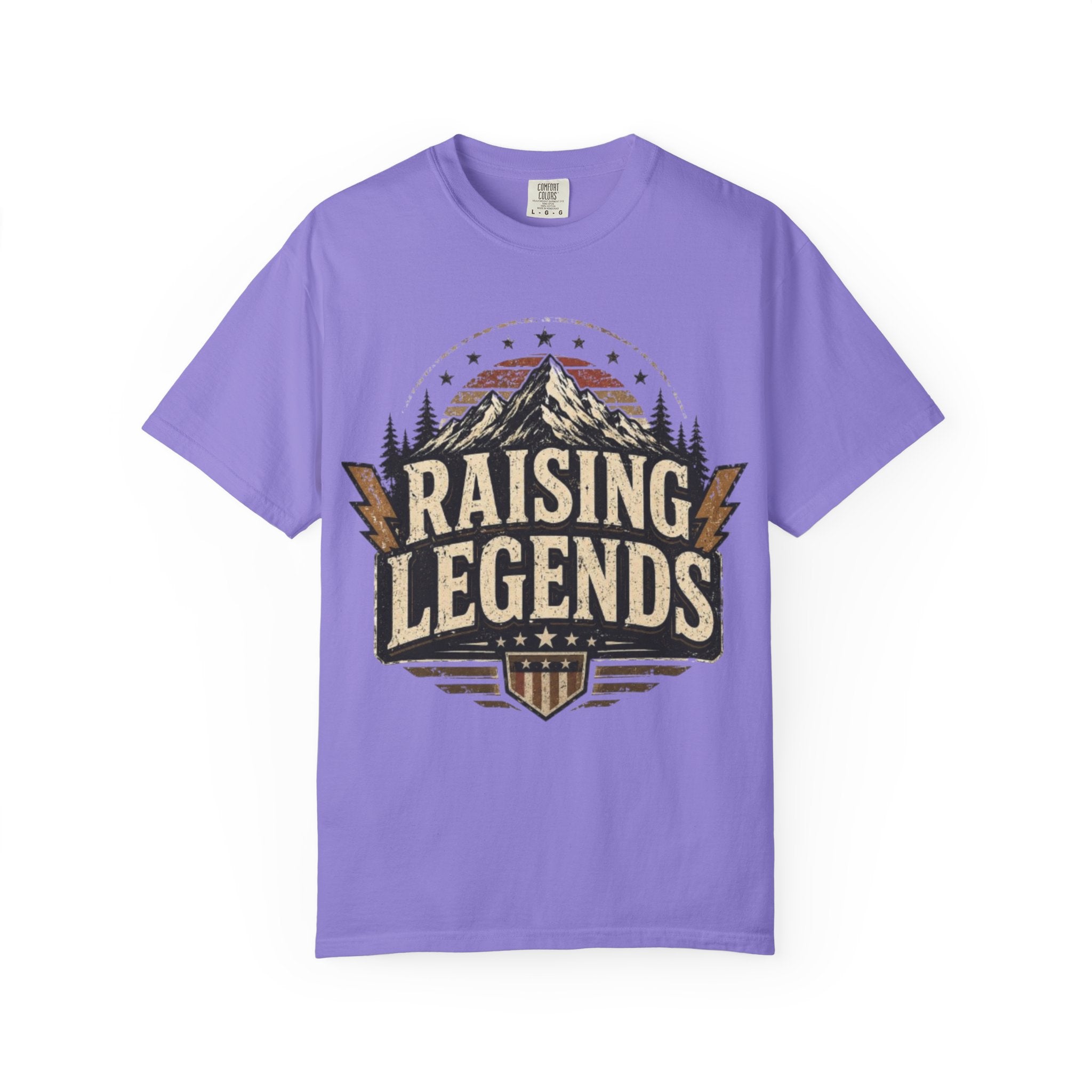 Raising Legends T-Shirt — Vintage Mountain Fatherhood Tee