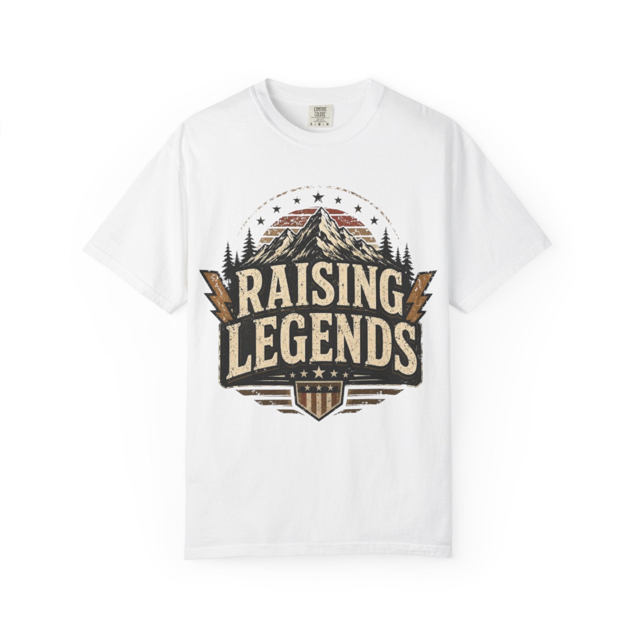 Raising Legends T-Shirt — Vintage Mountain Fatherhood Tee