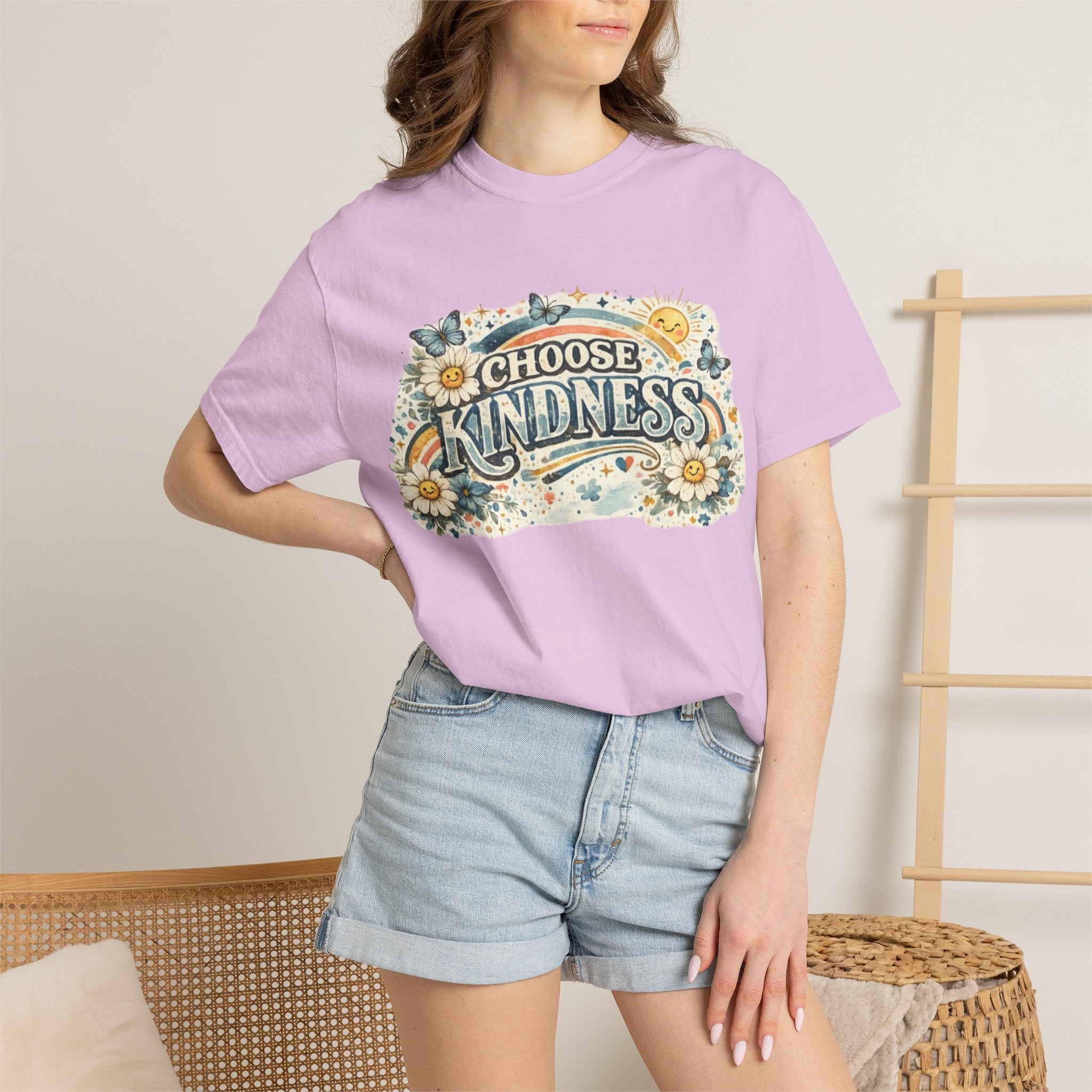 Choose Kindness Floral T-Shirt — Retro Positive Message Tee