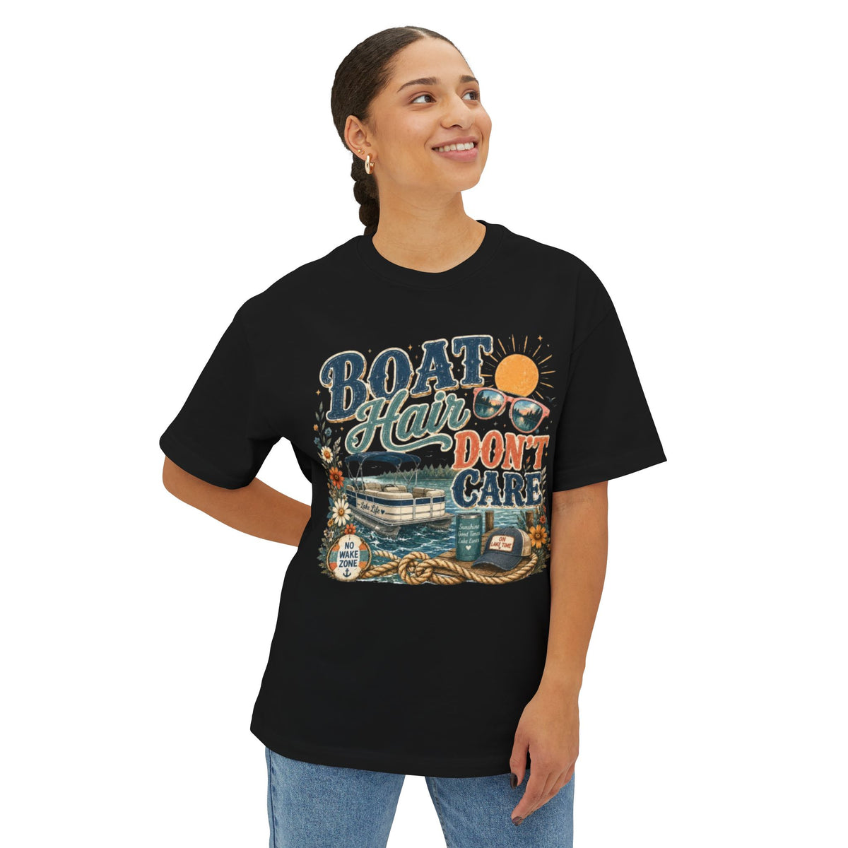 Boat Hair Don’t Care Tee — Vintage Nautical Boating Shirt