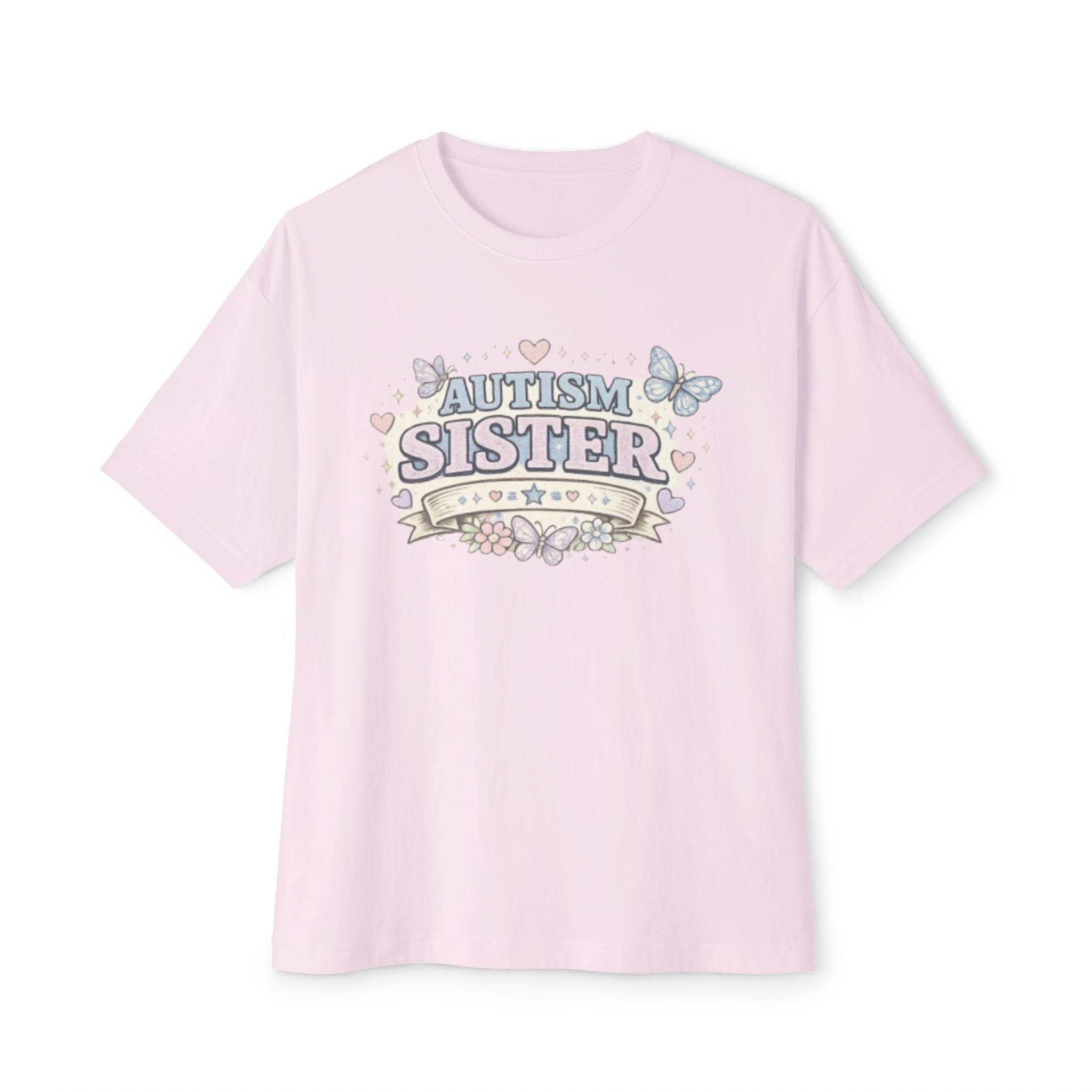 Autism Sister Tee — Pastel Butterfly Support Shirt