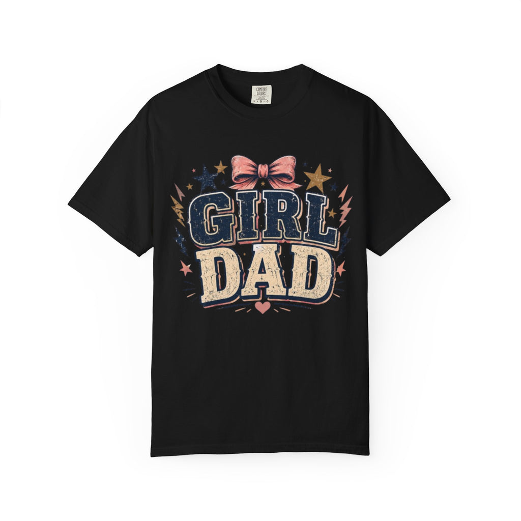 Girl Dad T-Shirt — Vintage Bow & Stars Father’s Day Tee