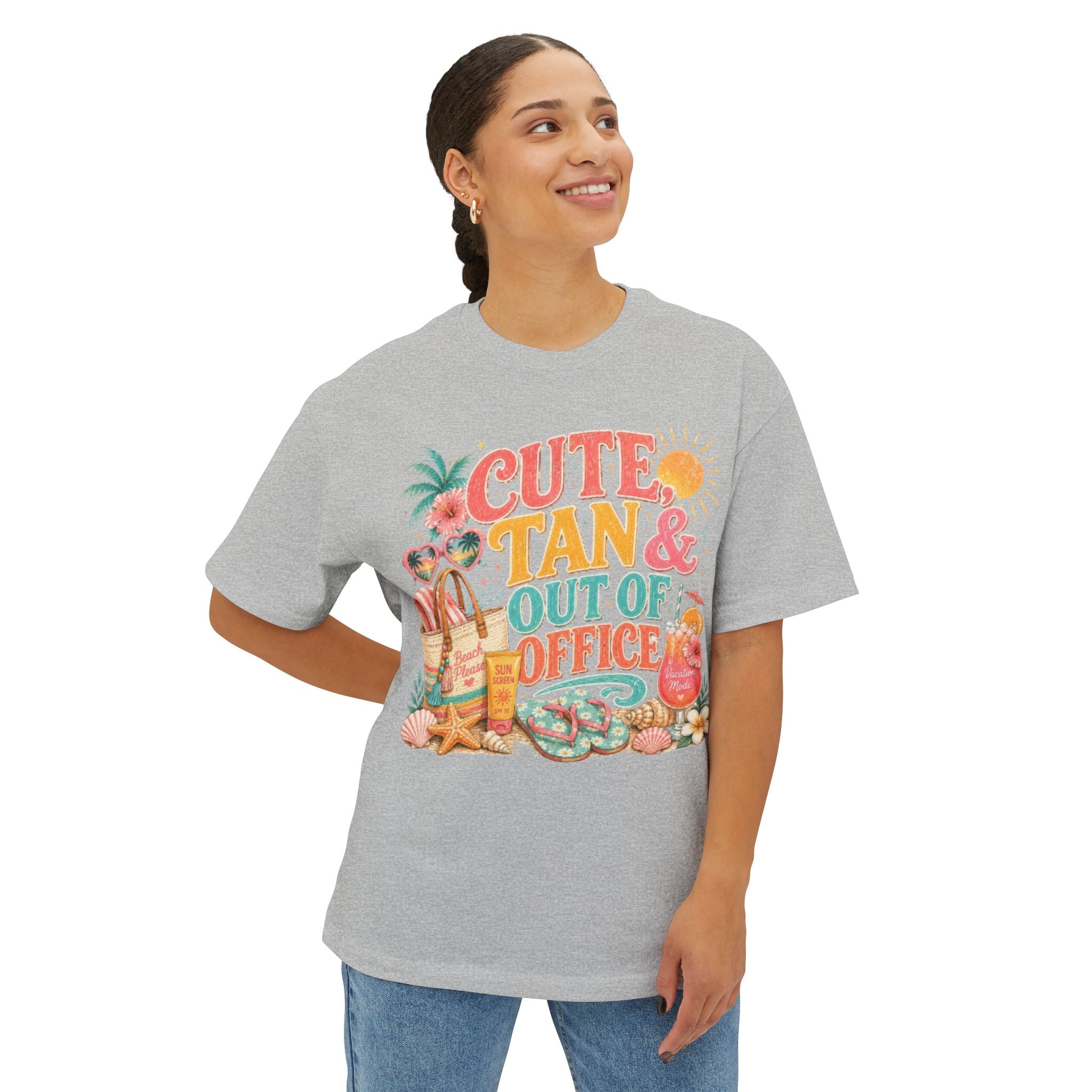 Cute, Tan & Out of Office Tee – Summer Beach Vacation Graphic T-Shirt