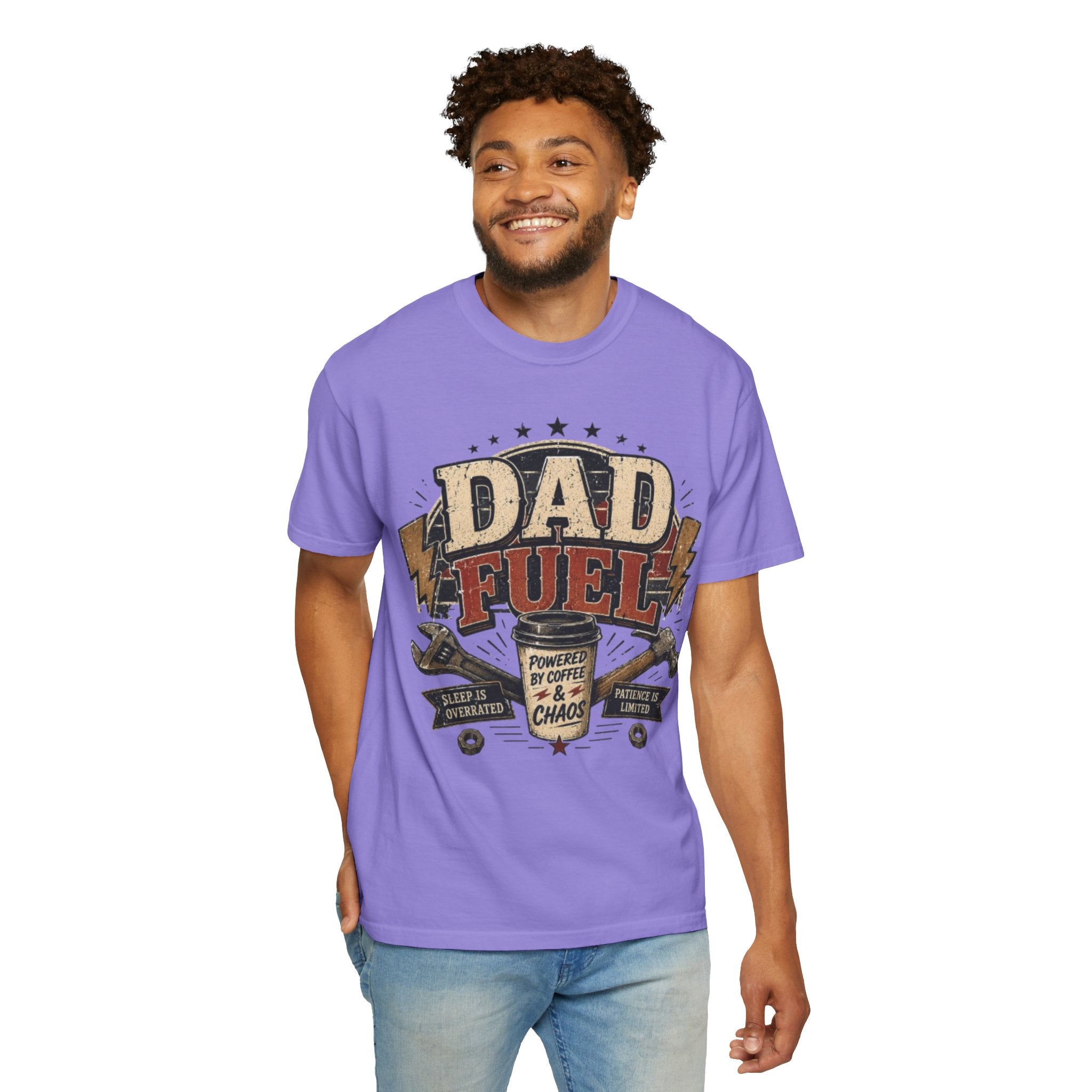 Dad Fuel T-Shirt — Funny Coffee & Chaos Father's Day Tee