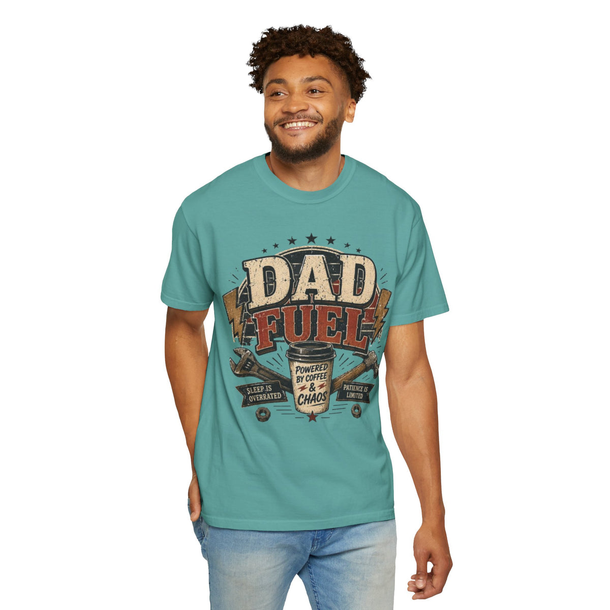 Dad Fuel T-Shirt — Funny Coffee & Chaos Father's Day Tee