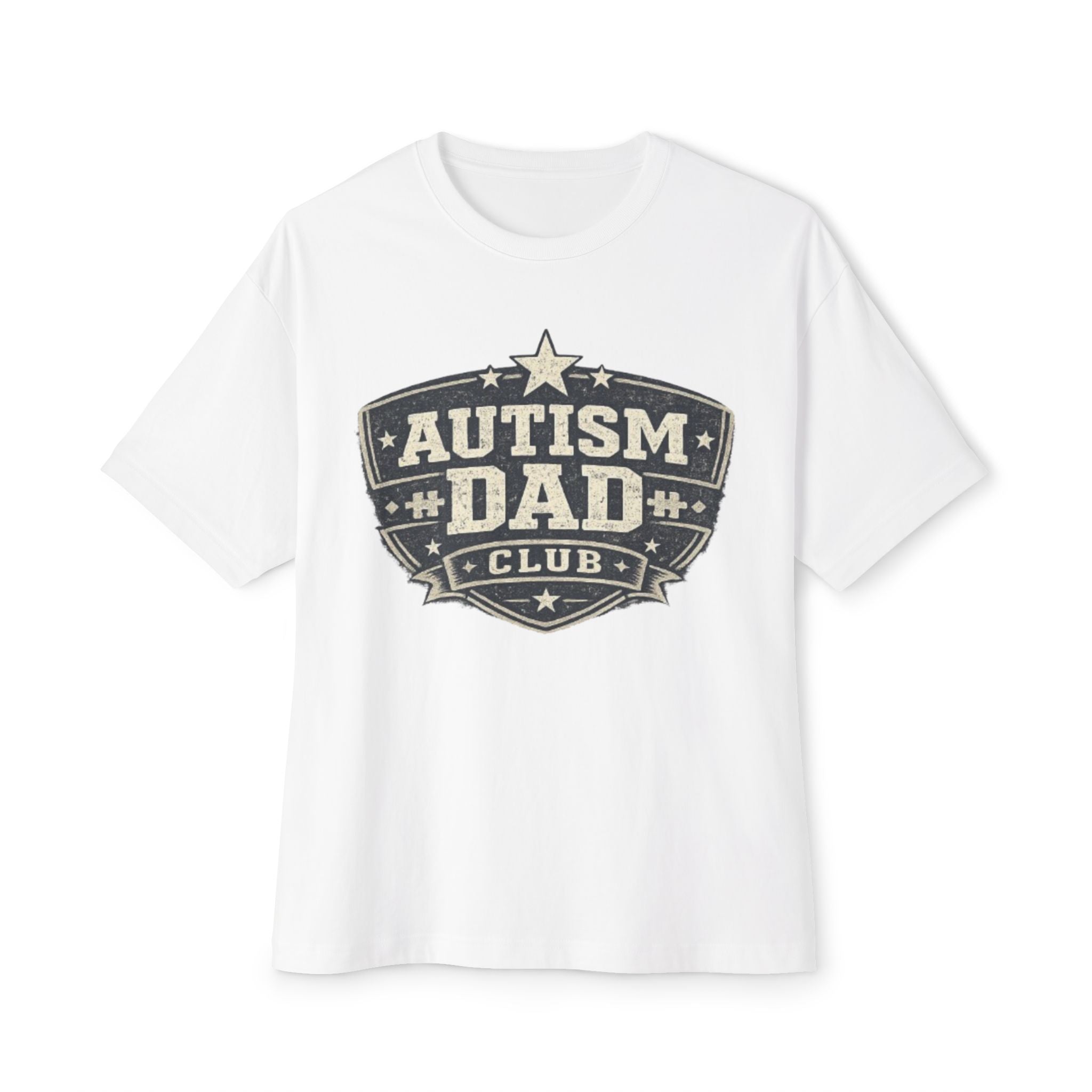 Autism Dad Club Tee — Oversized Boxy T-Shirt for Proud Fathers