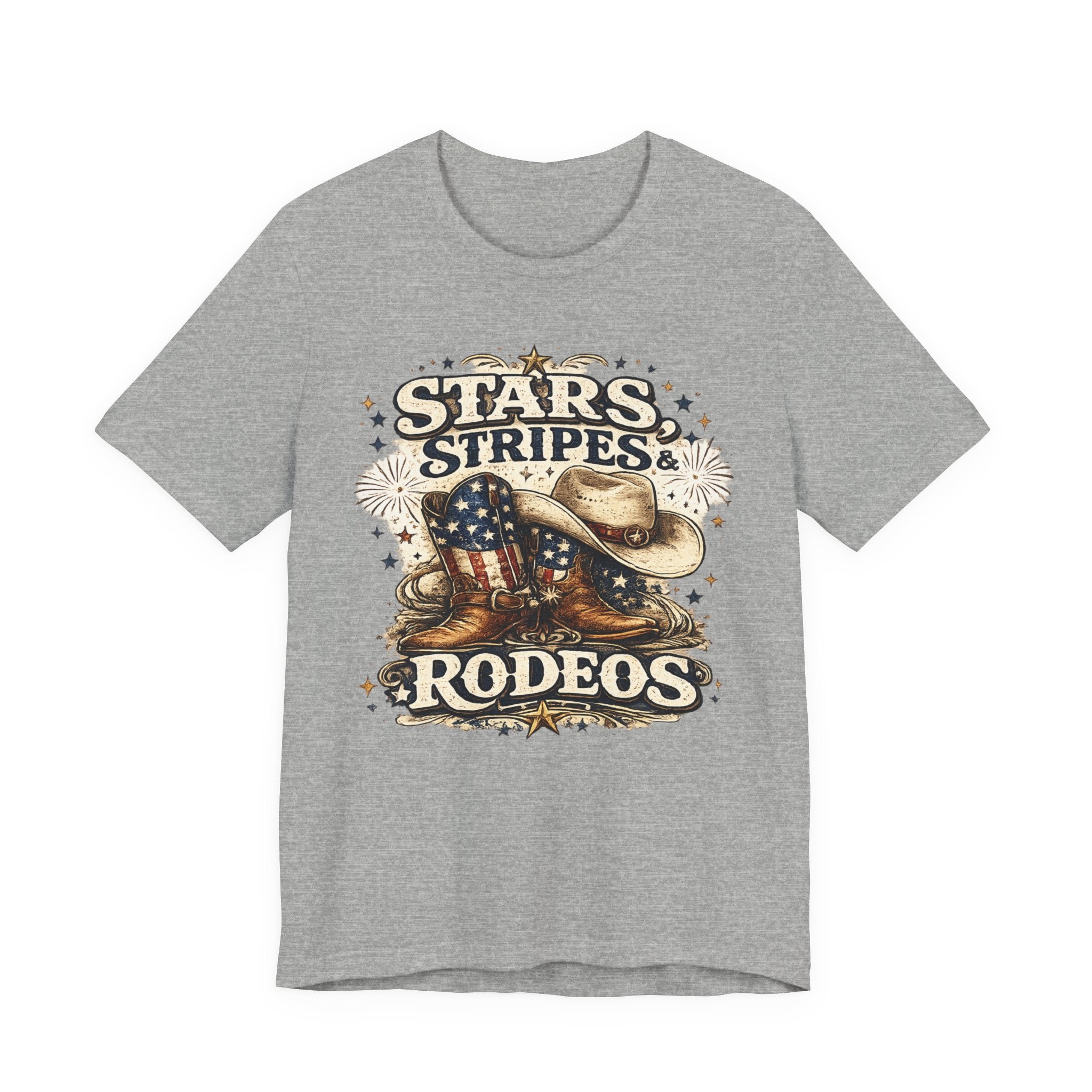 Stars, Stripes & Rodeos Graphic Tee — Patriotic Cowboy Western T‑Shirt