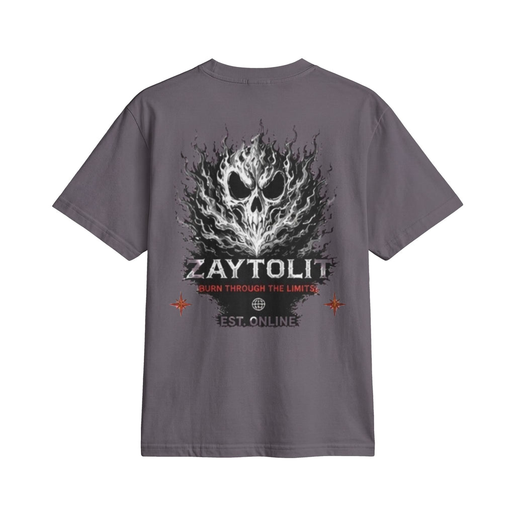 Flaming Skull 'Zaytolit' Graphic T-Shirt