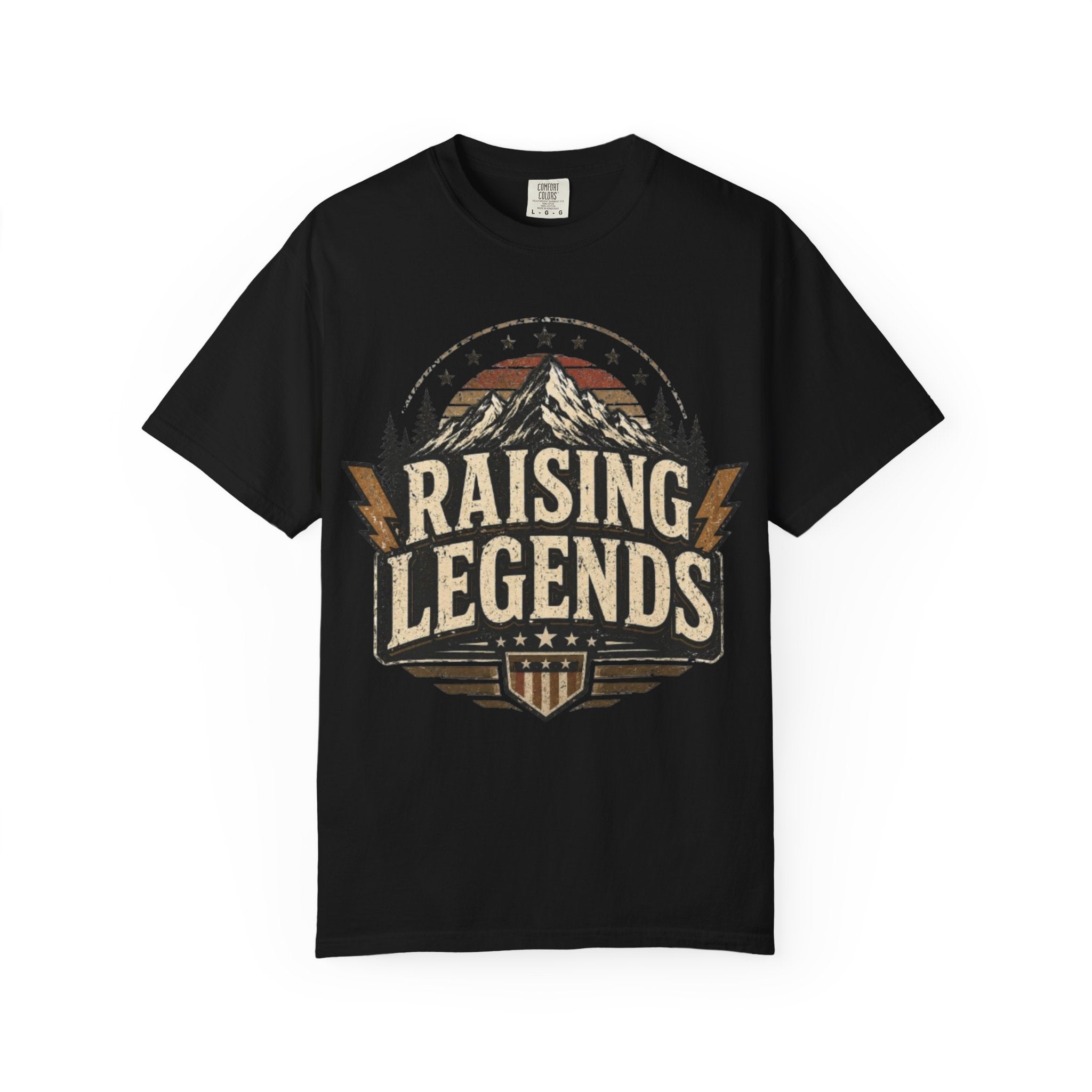 Raising Legends T-Shirt — Vintage Mountain Fatherhood Tee