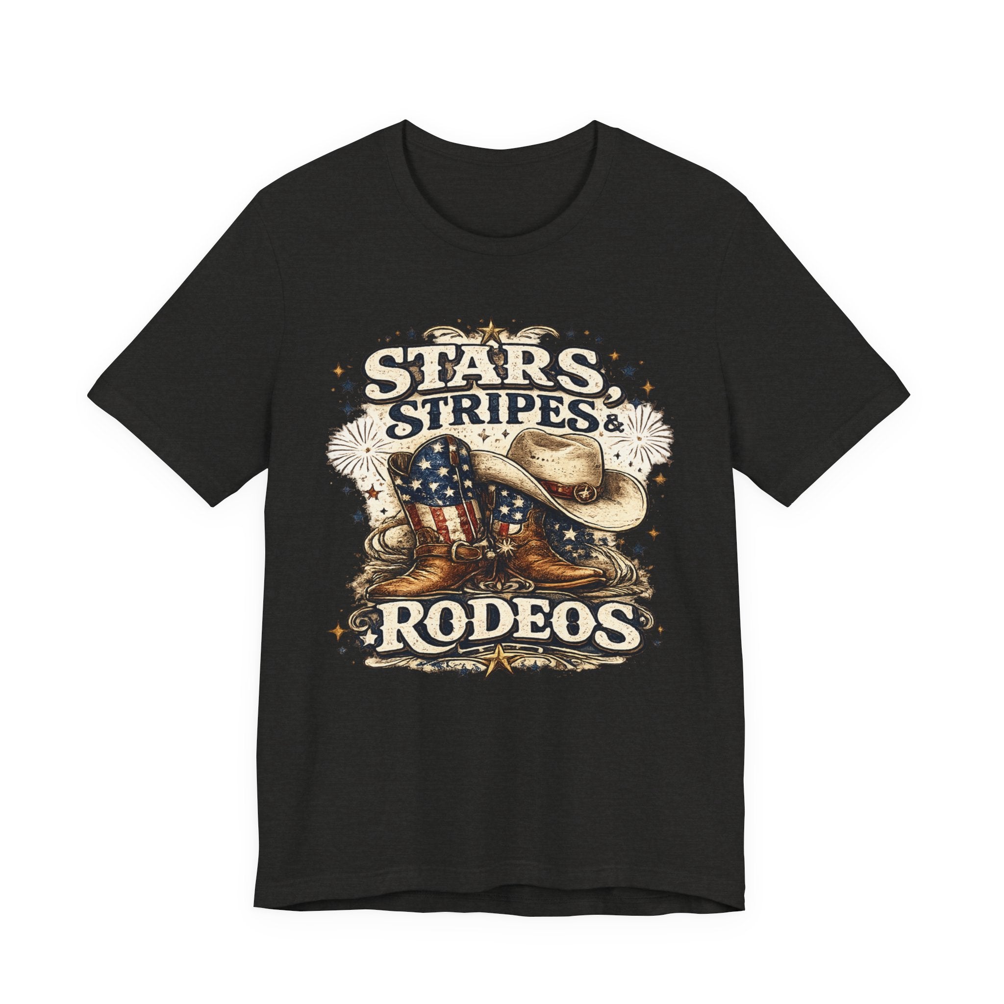 Stars, Stripes & Rodeos Graphic Tee — Patriotic Cowboy Western T‑Shirt